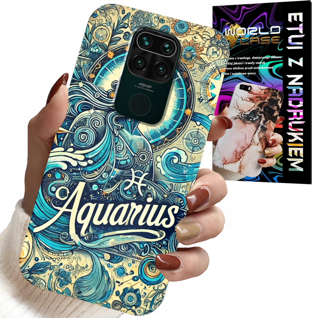 ETUI DO XIAOMI NOTE 9 - ZNAK ZODIAKU, WODNIK, ASTRONOMIA PLECKI