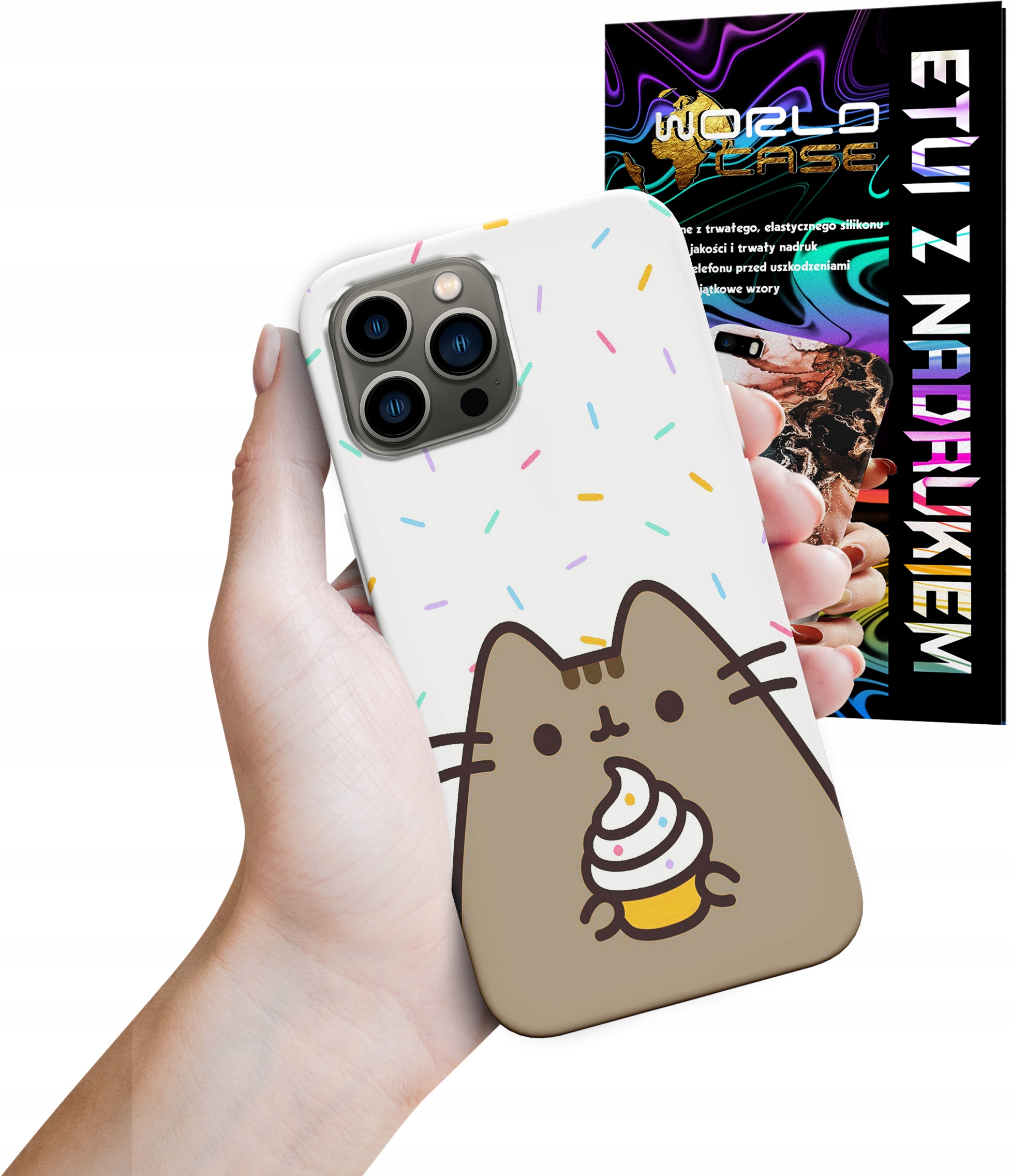 ETUI CASE DO IPHONE 15 PRO - SŁODKI KOTEK KOT OBUDOWA PLECKI