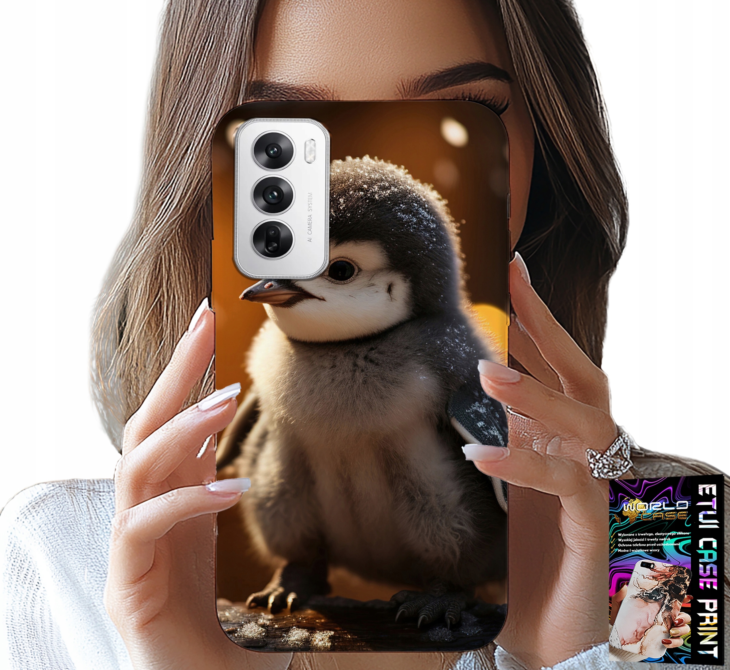 ETUI DO OPPO RENO12 5G - SŁODKI PINGWIN, TUPTAK, MADAGASKAR WZORY