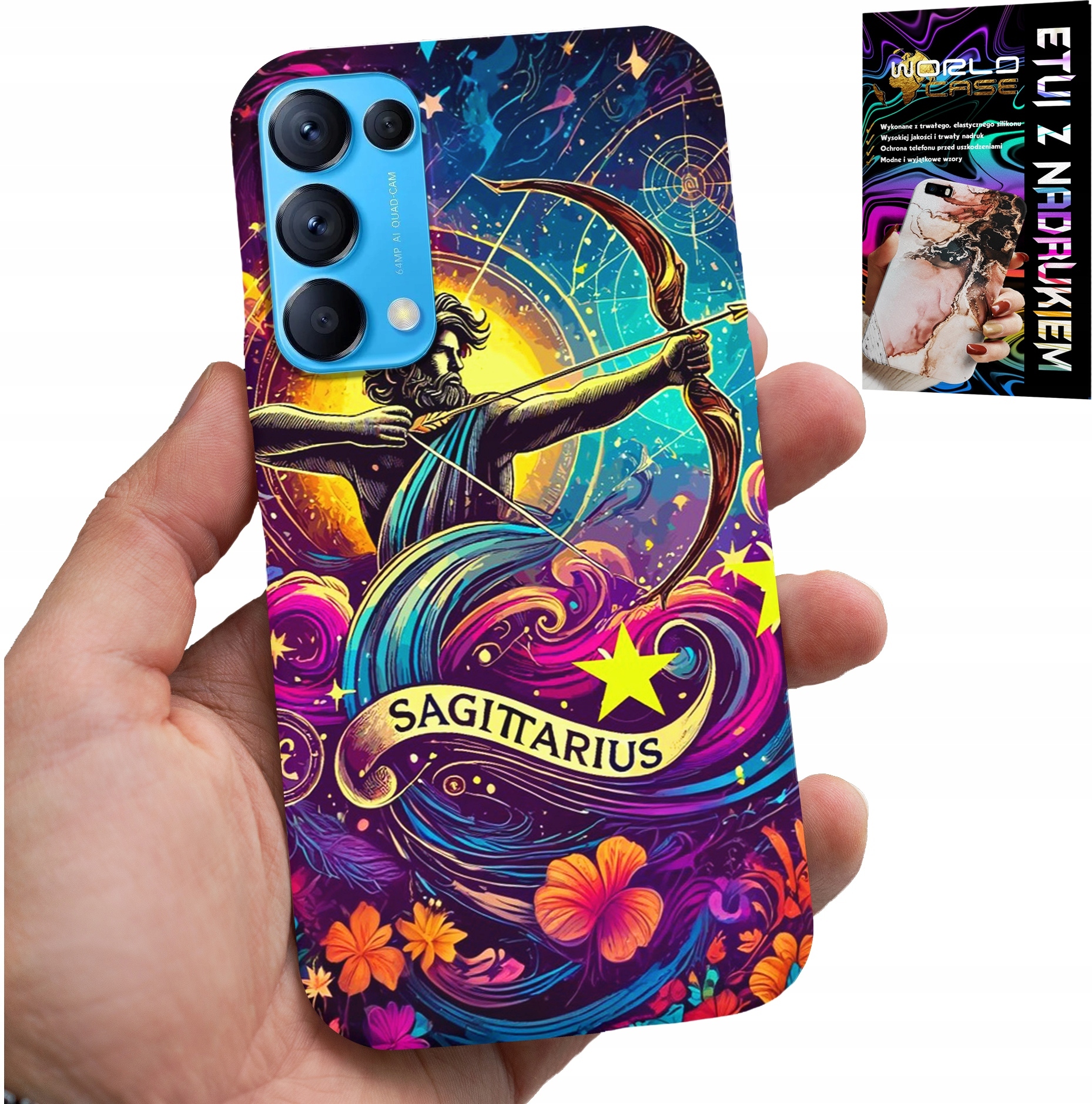 ETUI DO OPPO FIND X3 LITE - ZNAK ZODIAKU, STRZELEC ASTRONOMIA PLECKI