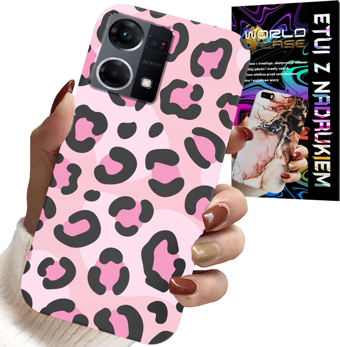 ETUI DO OPPO RENO7 4G - RÓŻOWA PANTERKA PANTERA KOBIECE WZORY