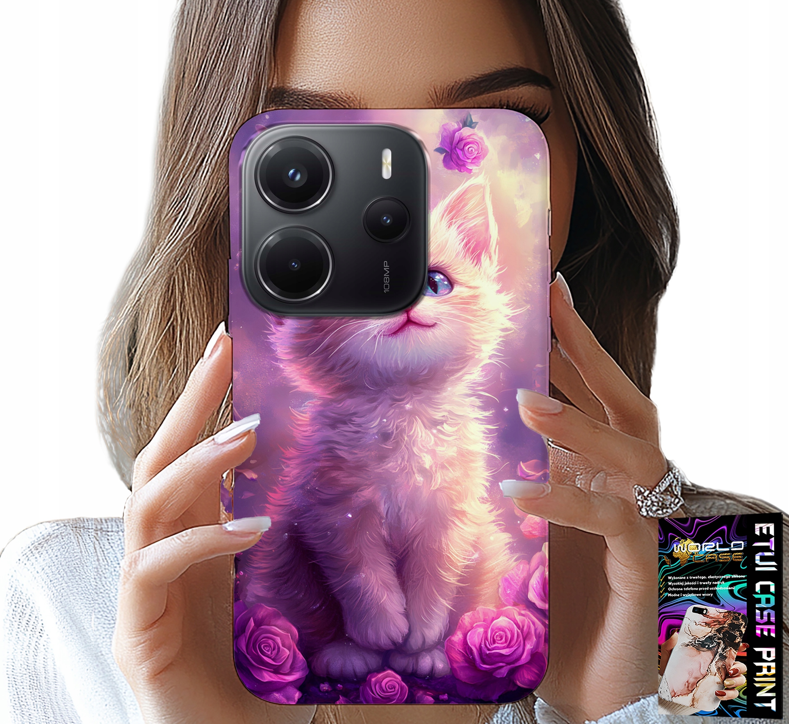 ETUI DO XIAOMI NOTE 14 4G - SŁODKI KOTEK, KOT, WZORY ZE ZWIERZĘTAMI