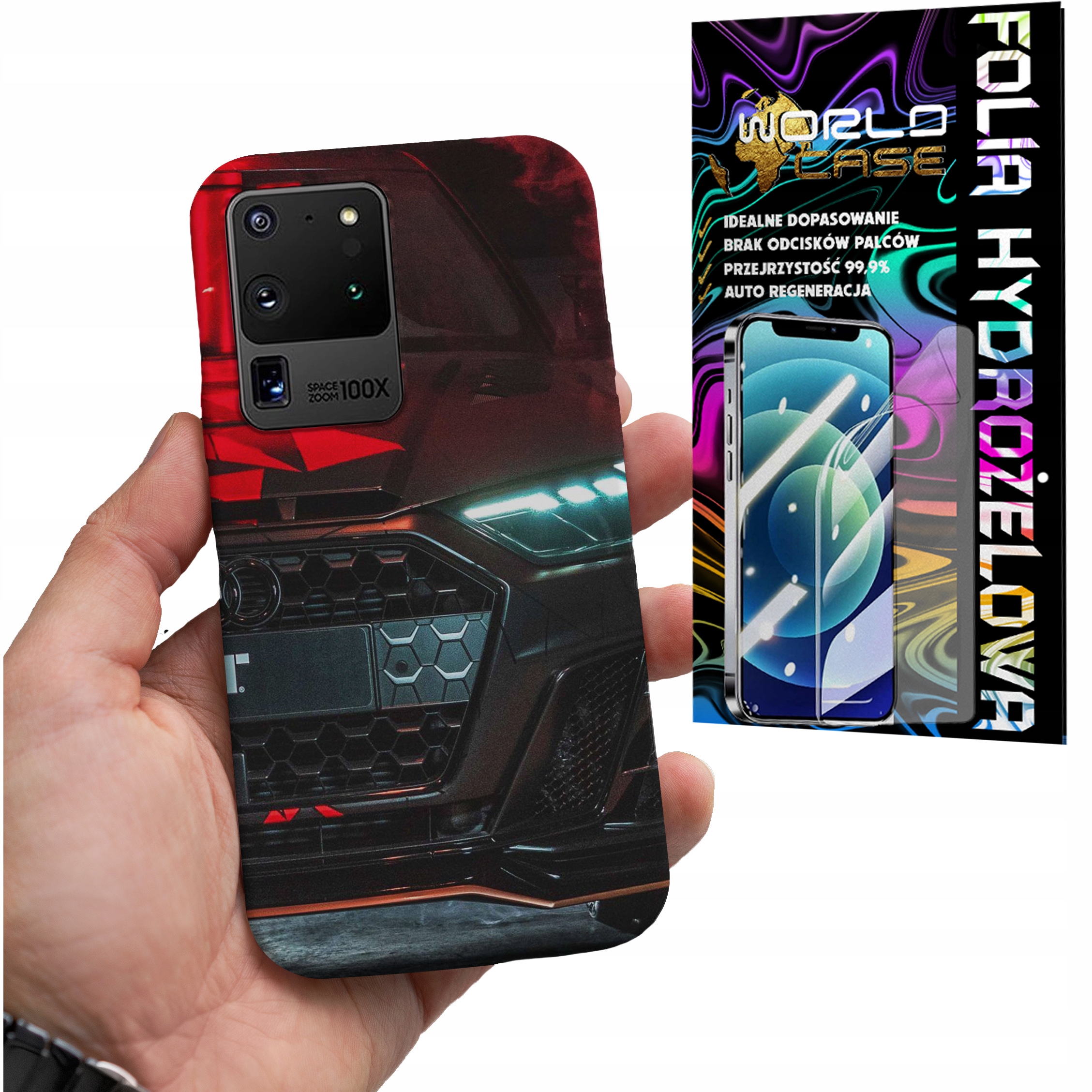 ETUI DO SAMSUNG S20 ULTRA - AUDI AUTO FAN WZORY MERCEDES + FOLIA