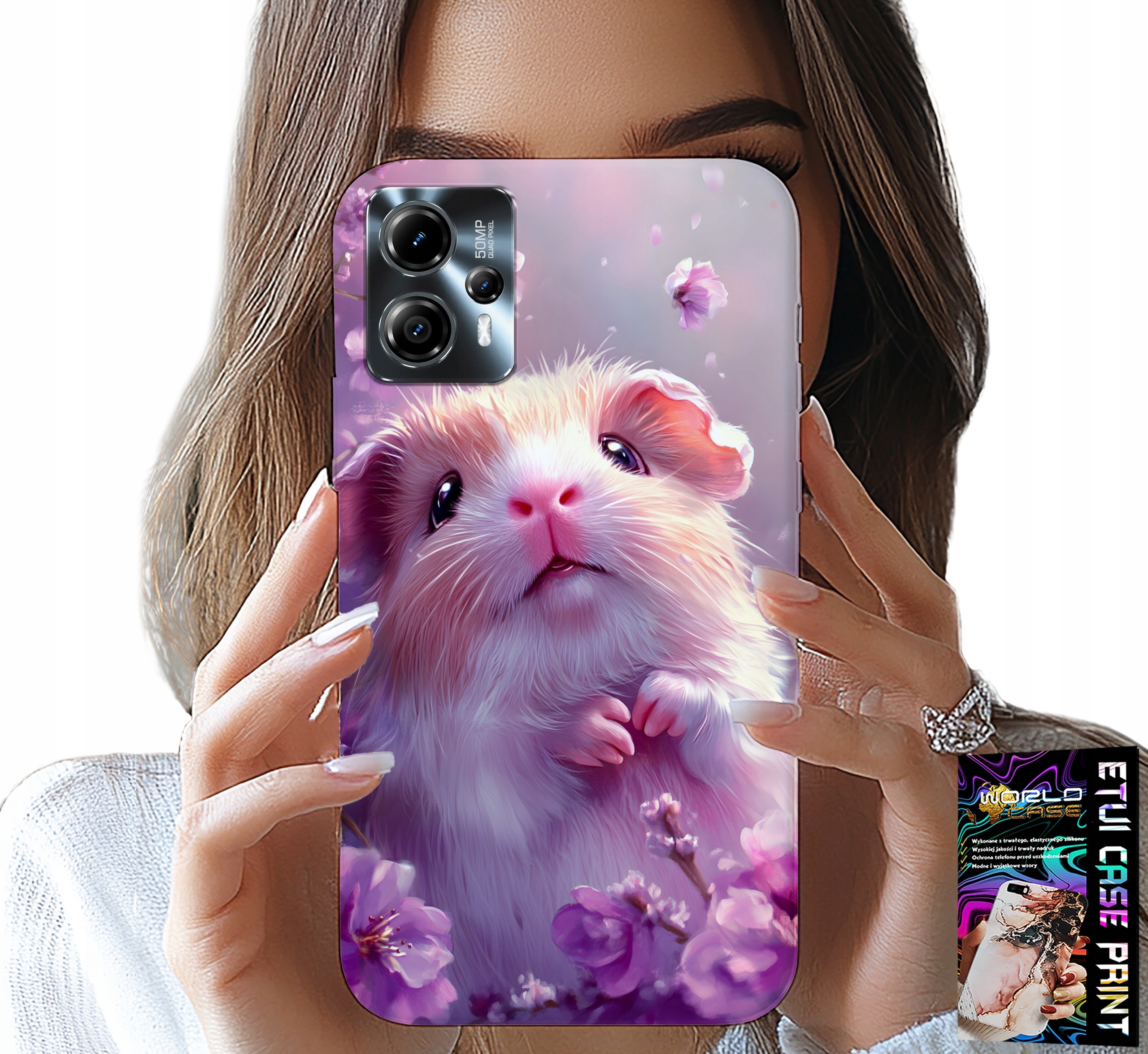 ETUI DO MOTOROLA G13 / G23 - SŁODKI CHOMIK, GRYZONIE WZORY DLA DZIECI