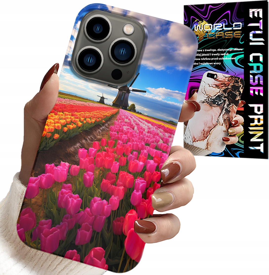 ETUI DO IPHONE 15 PRO MAX - POLE KOLOROWYCH TULIPANÓW, TULIPAN, CASE