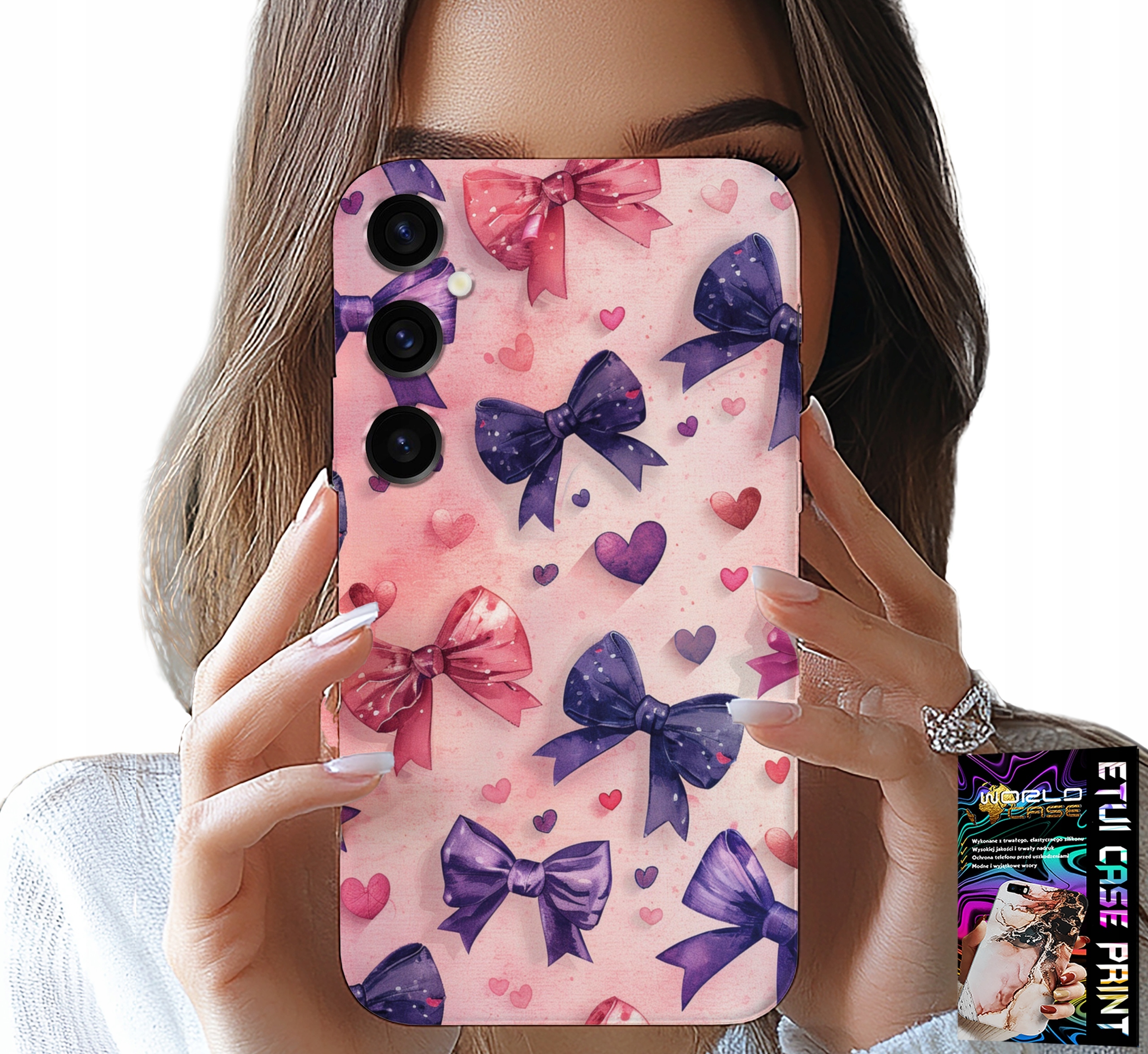 ETUI DO SAMSUNG GALAXY A13 5G - KOLOROWE WSTĄŻKI WSTĄŻKA WZORY + SZKŁO