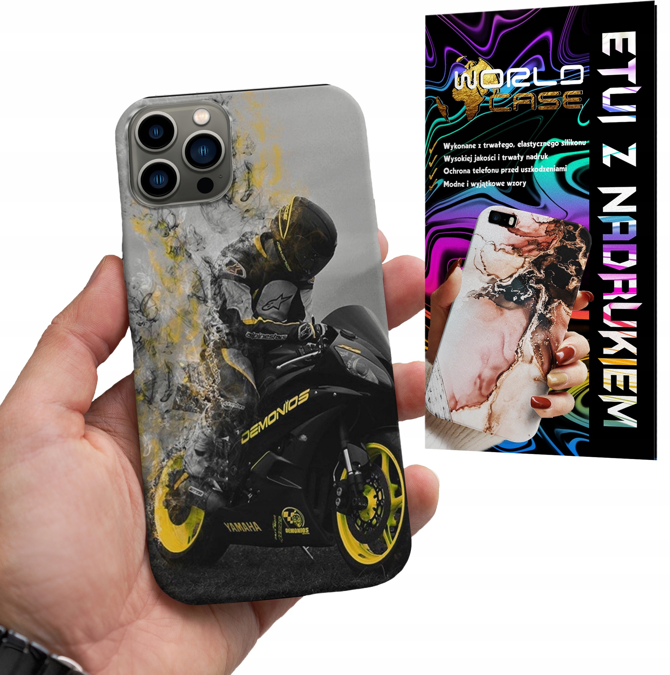 ETUI CASE DO IPHONE 12 PRO - MOTOR FAN Motocykle MĘSKIE WZORY PLECKI
