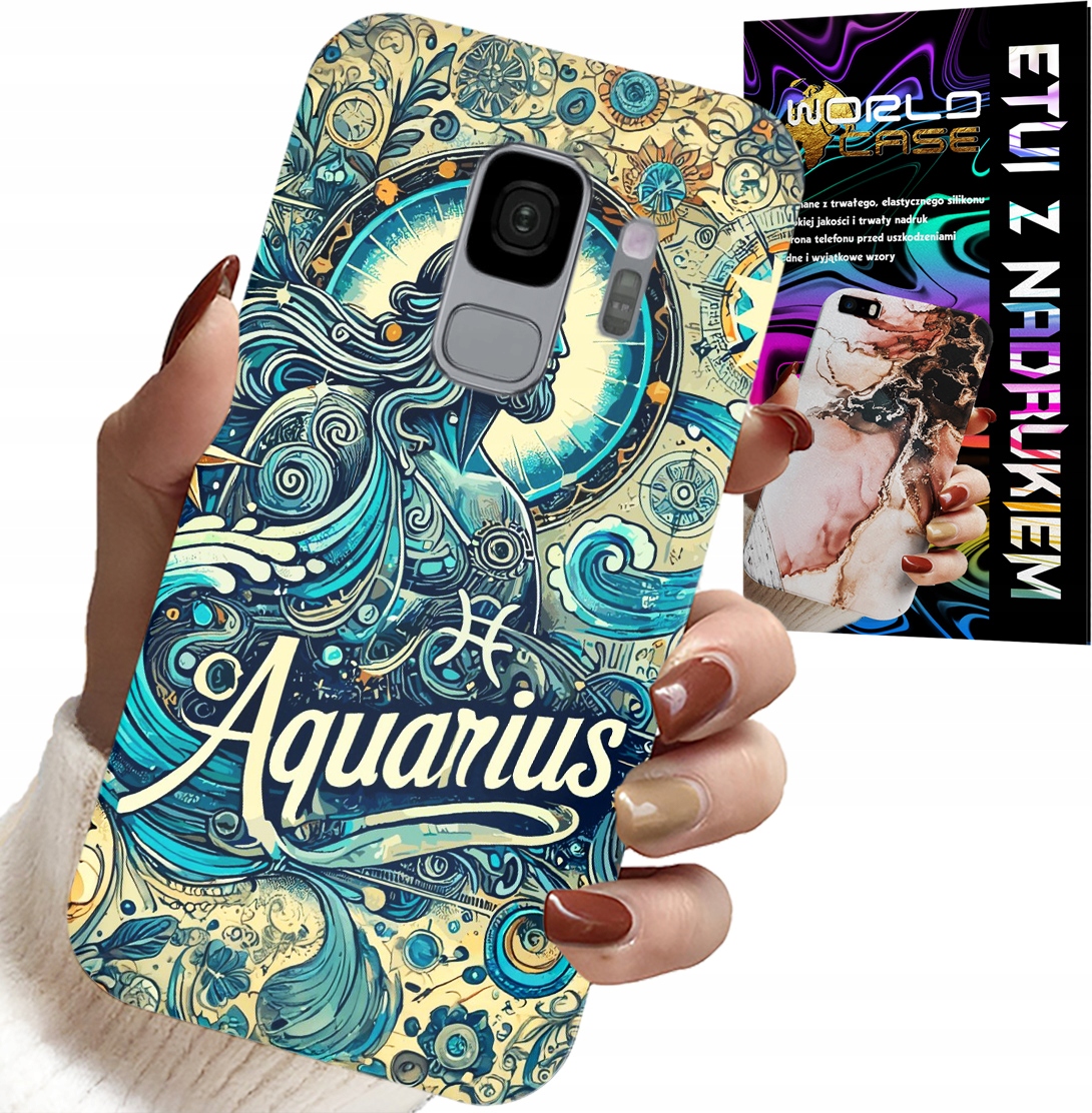ETUI DO SAMSUNG GALAXY S9 - ZNAK ZODIAKU, WODNIK, ASTRONOMIA PLECKI