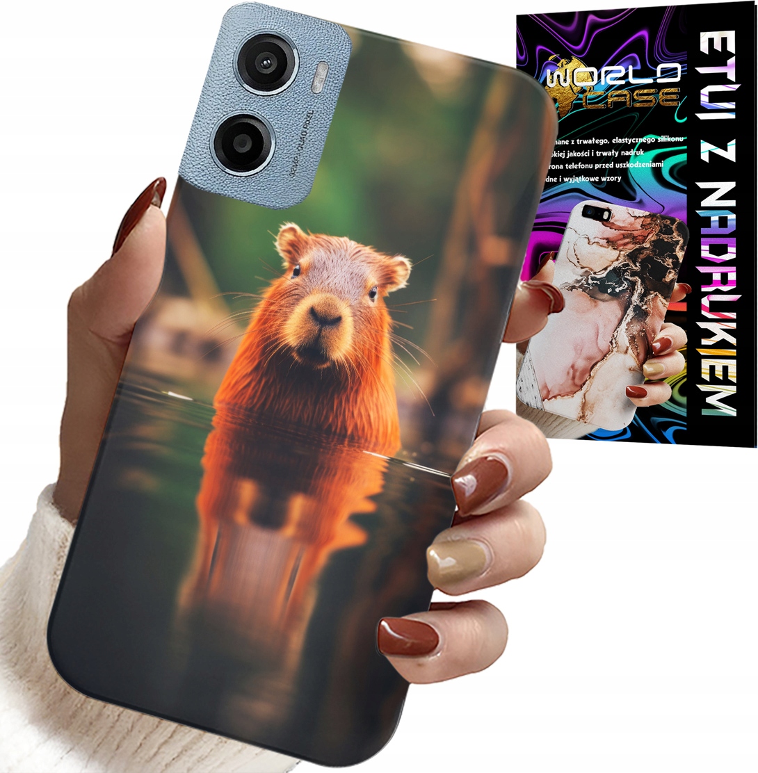ETUI DO MOTOROLA E15 / G05 - SŁODKA KAPIBARA, CAPIBARA, WIELE WZORÓW