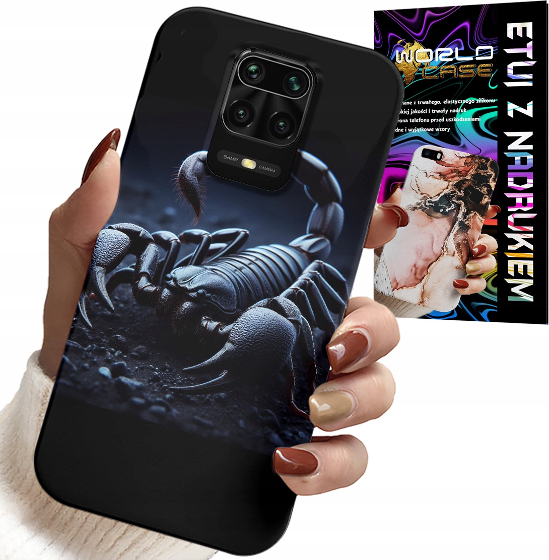 ETUI DO XIAOMI NOTE 9 PRO / 9S - SKORPION, SKORPIONY + FOLIA HYDROŻELOWA