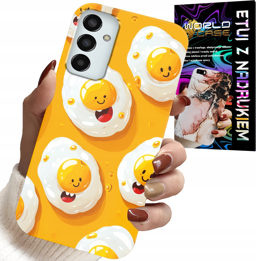 ETUI DO SAMSUNG GALAXY M23 - SŁODKIE UŚMIECHNIĘTE JAJKA CASE + FOLIA