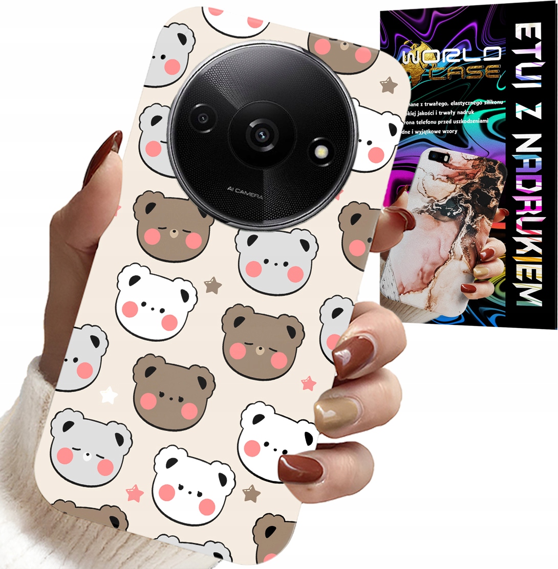 ETUI DO XIAOMI REDMI A3 - MIŚ MISIE WZORY DLA NAJMŁODSZYCH + SZKŁO