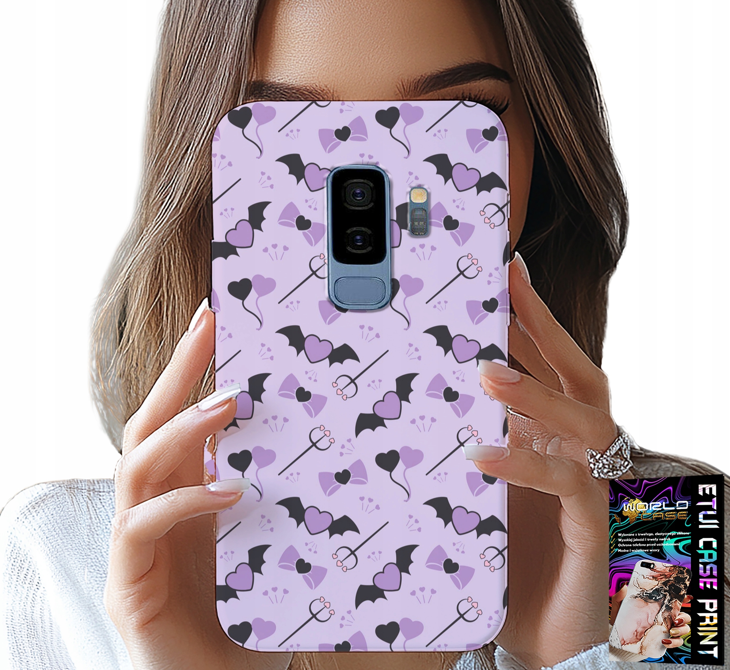 ETUI DO SAMSUNG GALAXY S9 PLUS - MODNE WZORY WIDŁY SERCA KOKARDKI KOKARDA