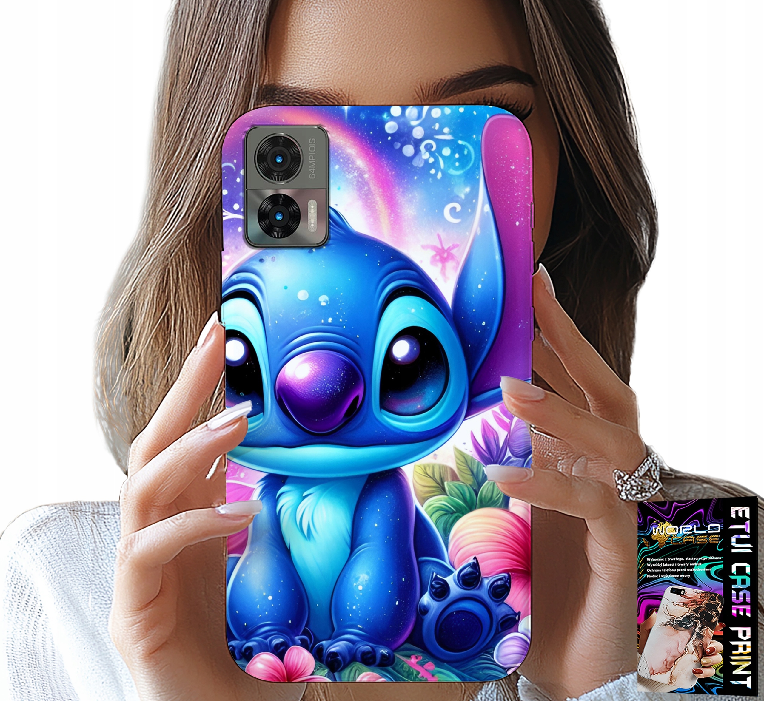 ETUI DO MOTOROLA EDGE 30 NEO - KOLOROWY WZORY Z BAJEK CASE +FOLIA