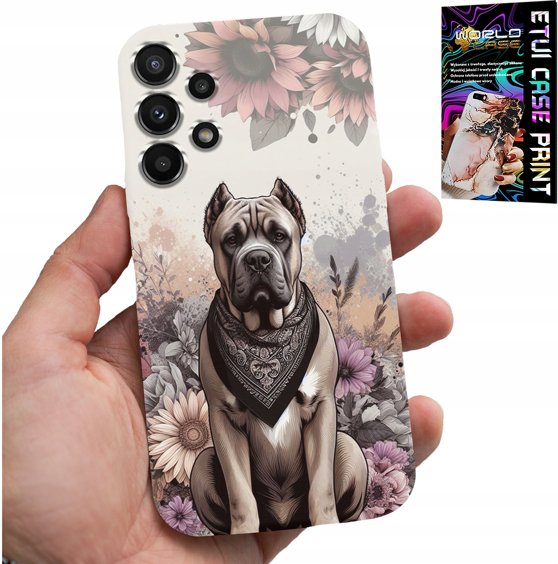 ETUI DO SAMSUNG GALAXY A32 5G - PSIE RASY PSIE WZORY POKROWIEC + FOLIA