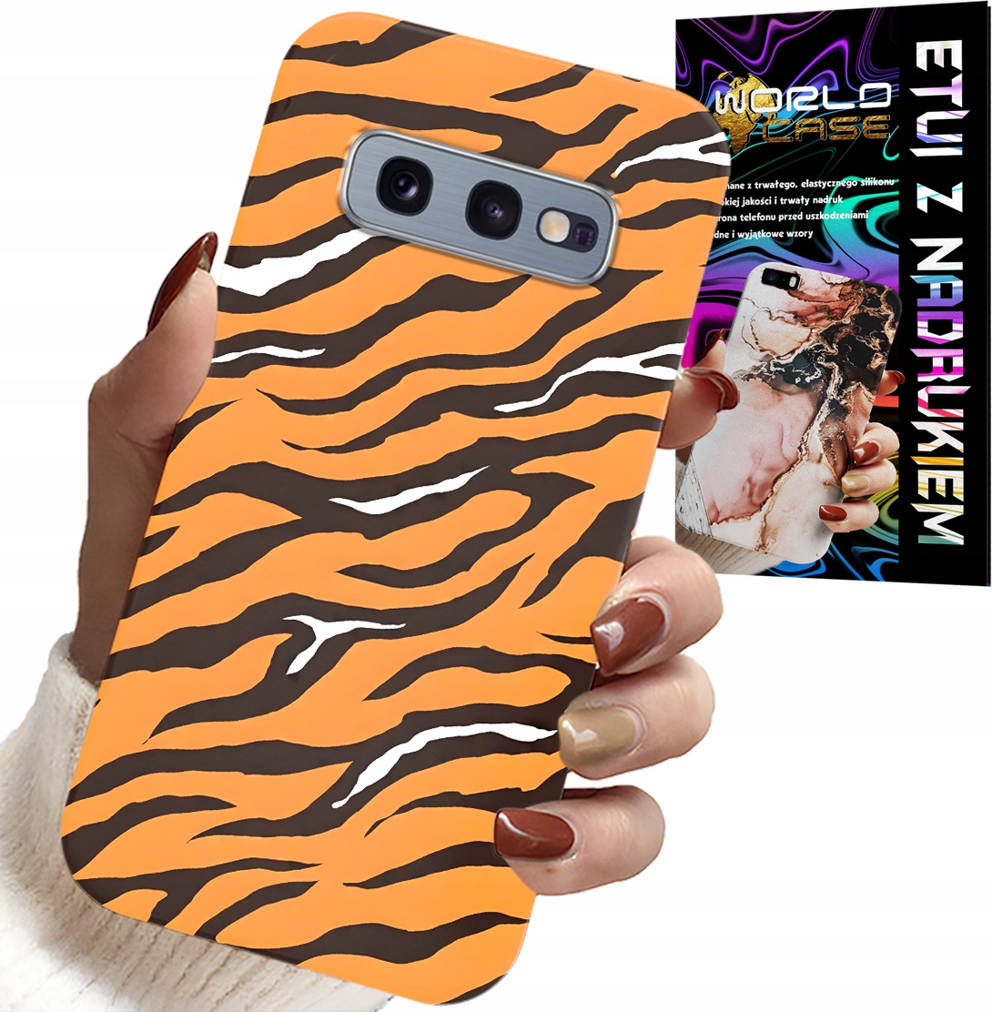 ETUI DO SAMSUNG GALAXY S10E - PLECKI W TYGRYSIE PASKI POKROWIEC +FOLIA