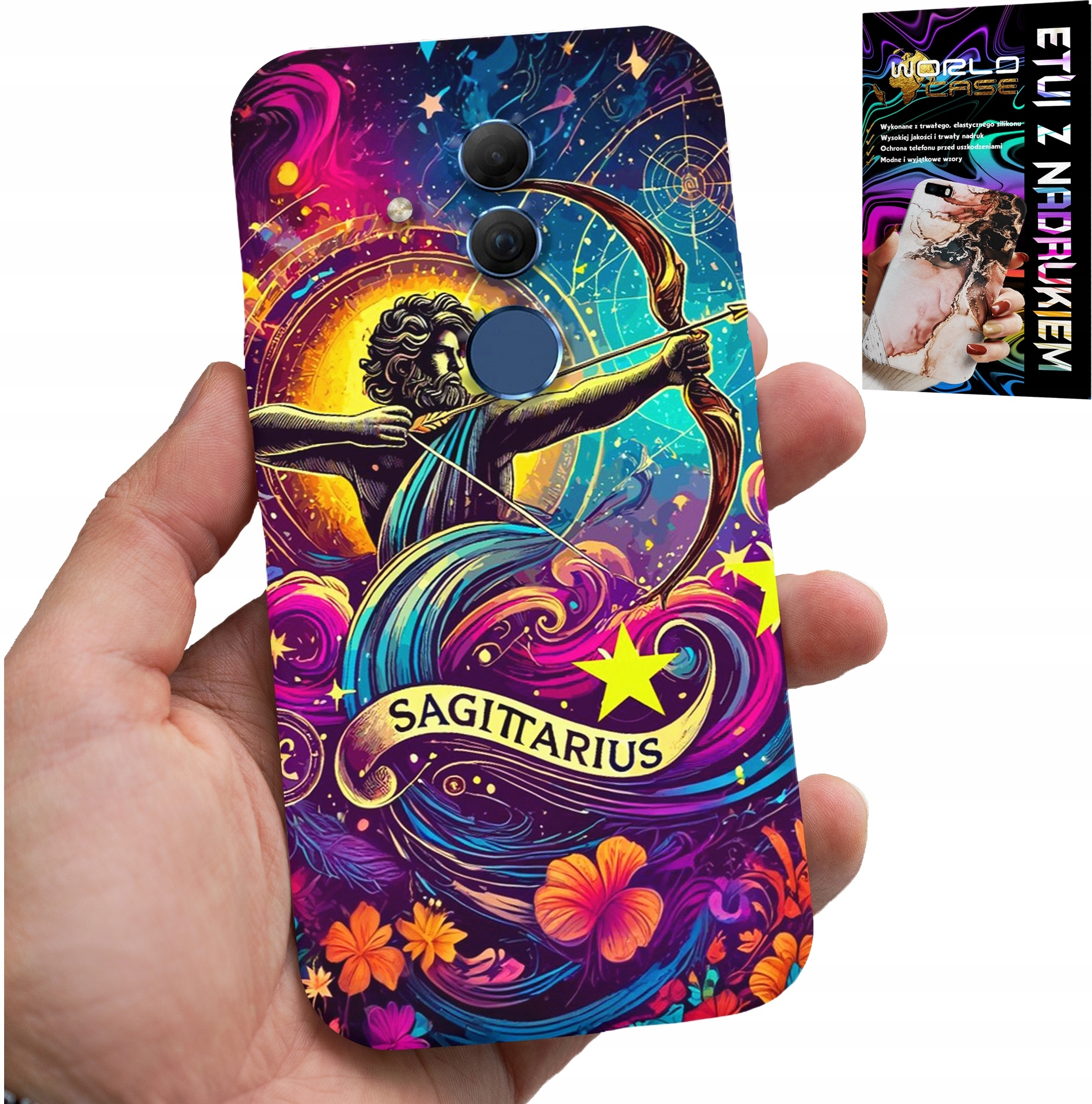 ETUI DO HUAWEI MATE 20 LITE - ZNAK ZODIAKU, STRZELEC ASTRONOMIA PLECKI
