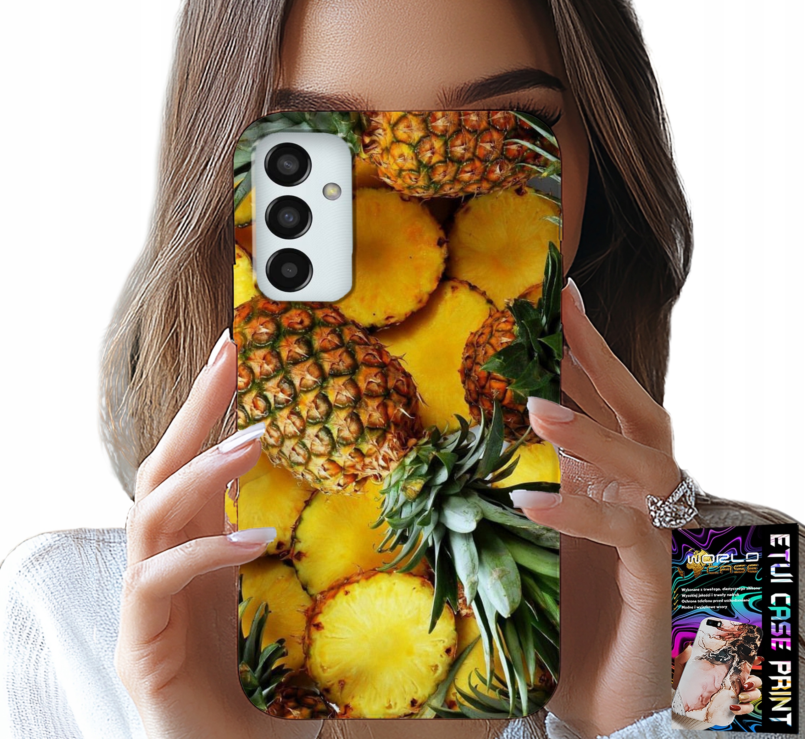 ETUI DO SAMSUNG GALAXY M23 - ANANAS OWOCOWY CASE OBUDOWA + SZKŁO