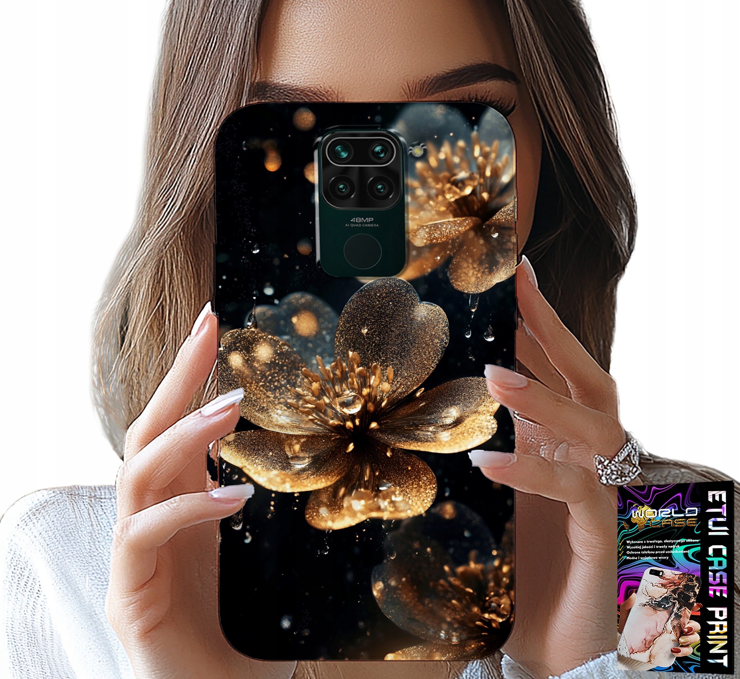 ETUI DO XIAOMI NOTE 9 - PIĘKNE WZORY KWIATÓW, PLECKI, FUTERAŁ