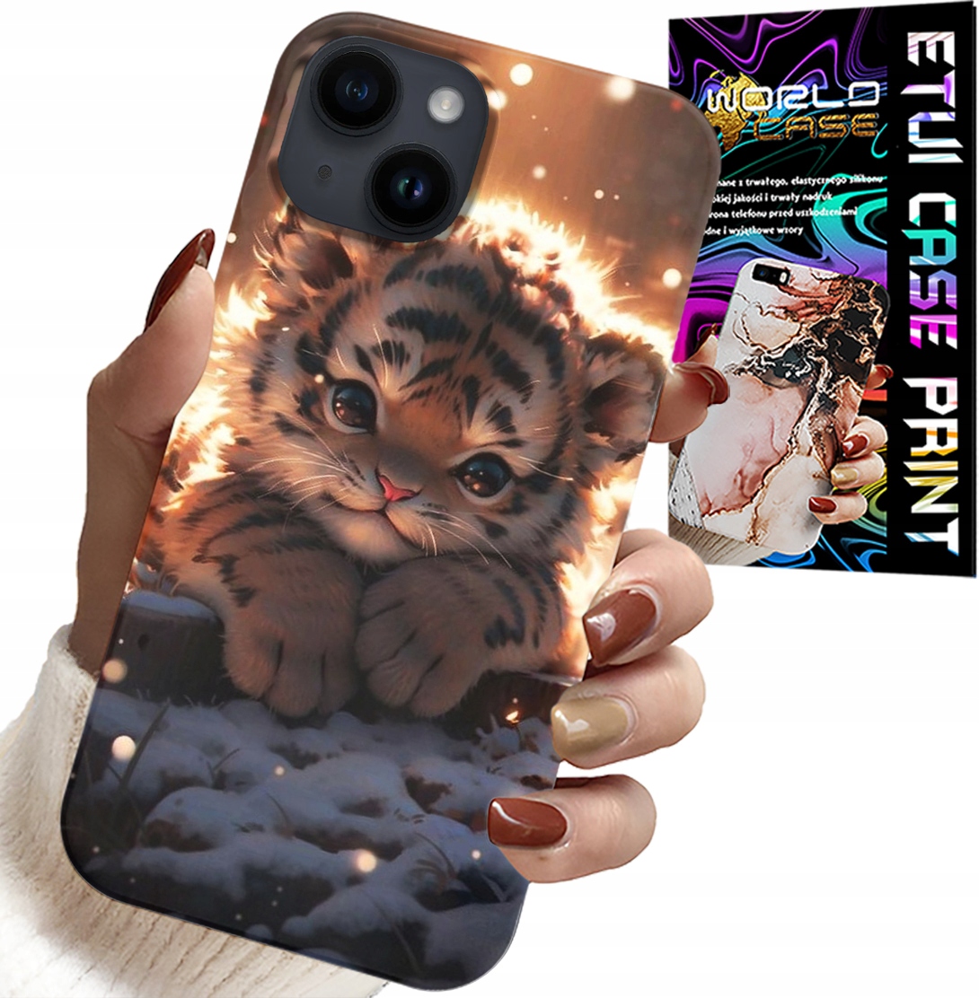 ETUI DO IPHONE 15 PLUS - Z NADRUKIEM SŁODKI TYGRYSEK OBUDOWA CASE