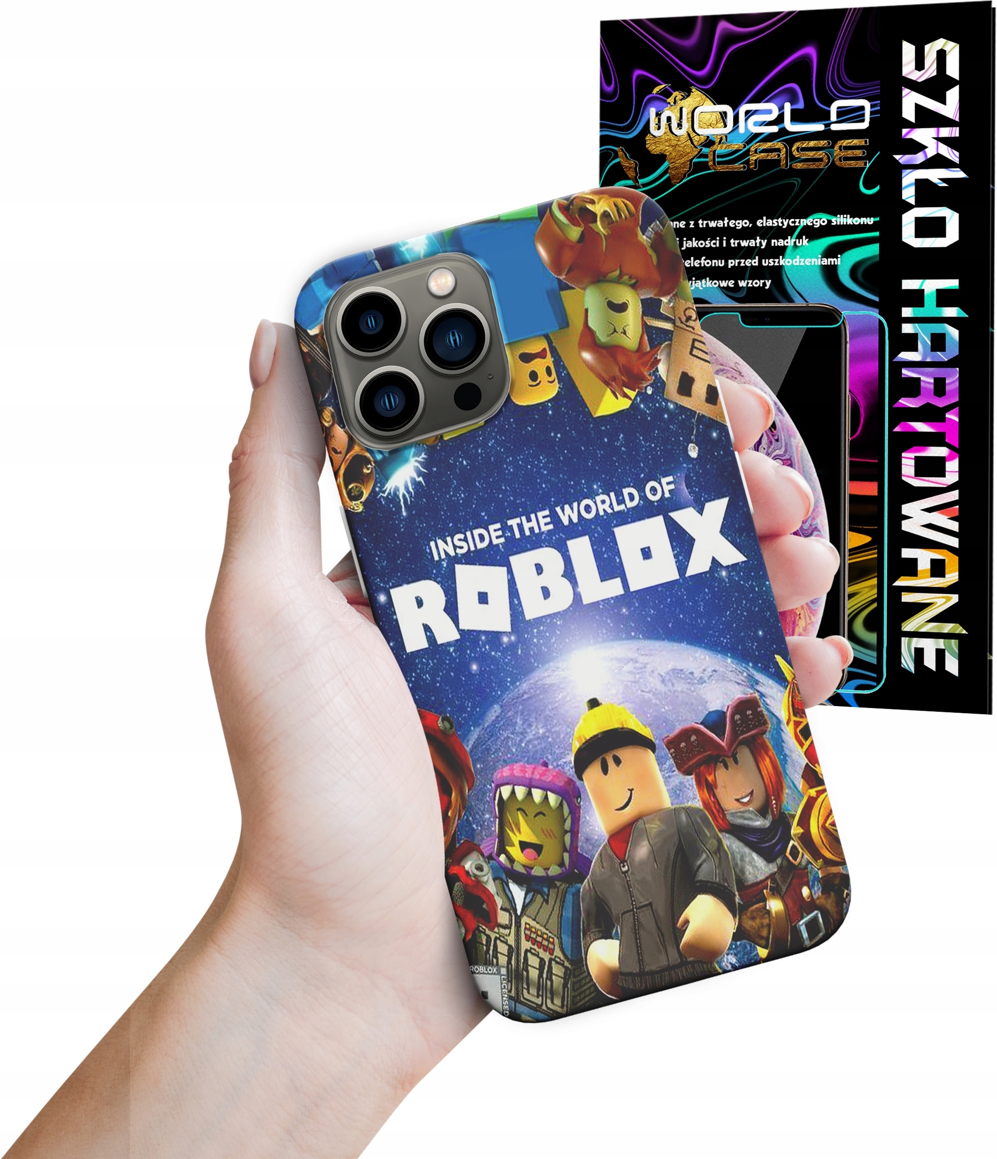 ETUI DO IPHONE 15 PRO - ROBLOX DZIECIECE WZORY SUPER MARIO + SZKŁO