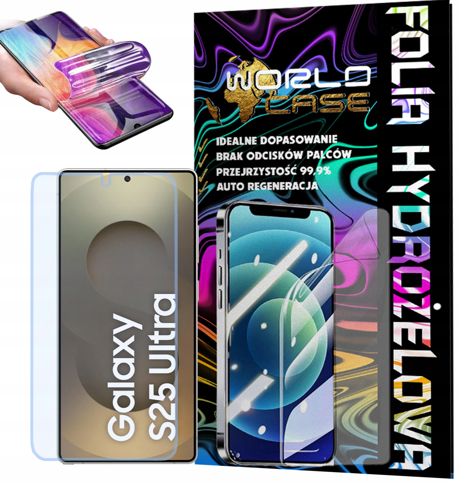 FOLIA HYDROŻELOWA OCHRONNA DO SAMSUNG S25 ULTRA NA EKRAN MOCNA