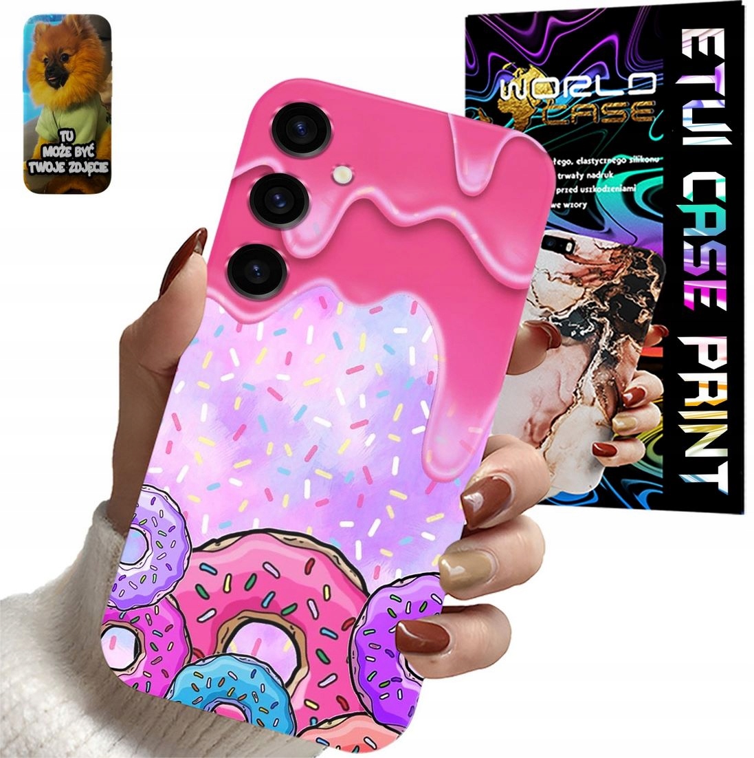 ETUI CASE SAMSUNG GALAXY S24 FE PĄCZEK PĄCZKI SŁODKIE WZORY