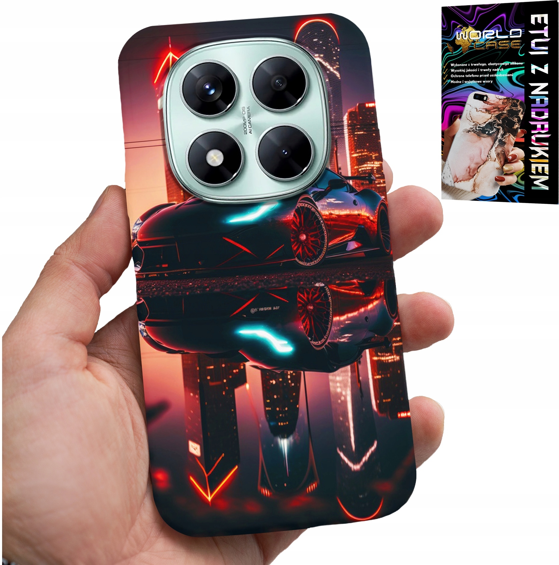 ETUI DO XIAOMI NOTE 14 PRO 5G - SAMOCHODY FAN, WZORY DLA MĘŻCZYZN +FOLIA