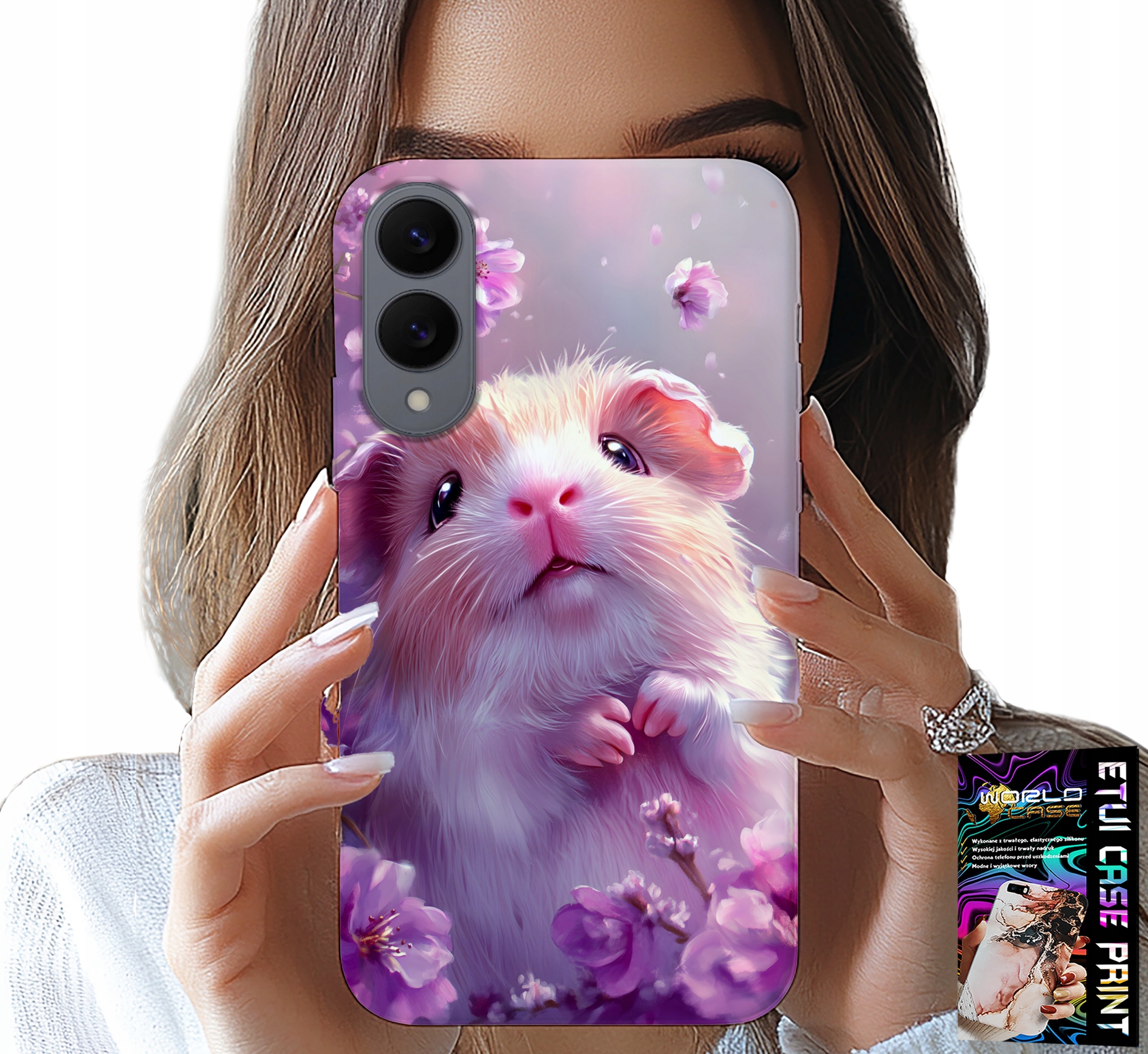 ETUI DO SAMSUNG GALAXY S25 EDGE - SŁODKI CHOMIK, GRYZONIE WZORY DLA DZIECI