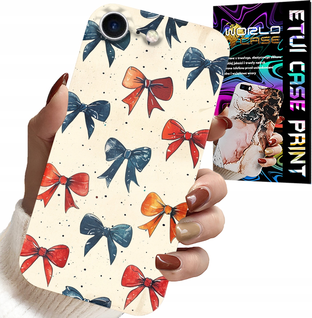 ETUI DO IPHONE SE / SE2 - KOLOROWE WSTĄŻKI WSTĄŻKA MODNE WZORY