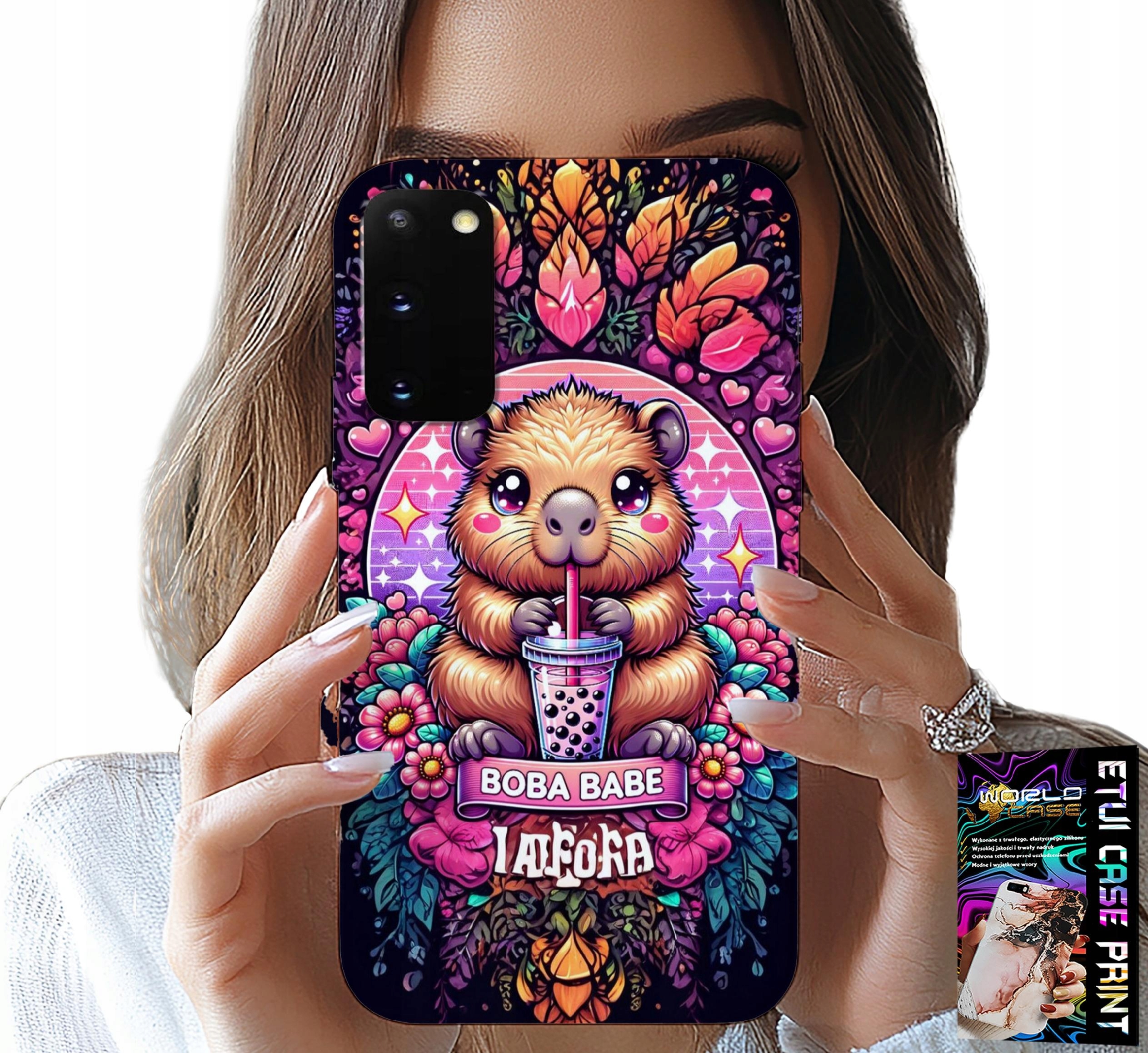 ETUI DO SAMSUNG GALAXY S20 - SŁODKA KAPIBARA Z SZEJKIEM, SUPER WZORY