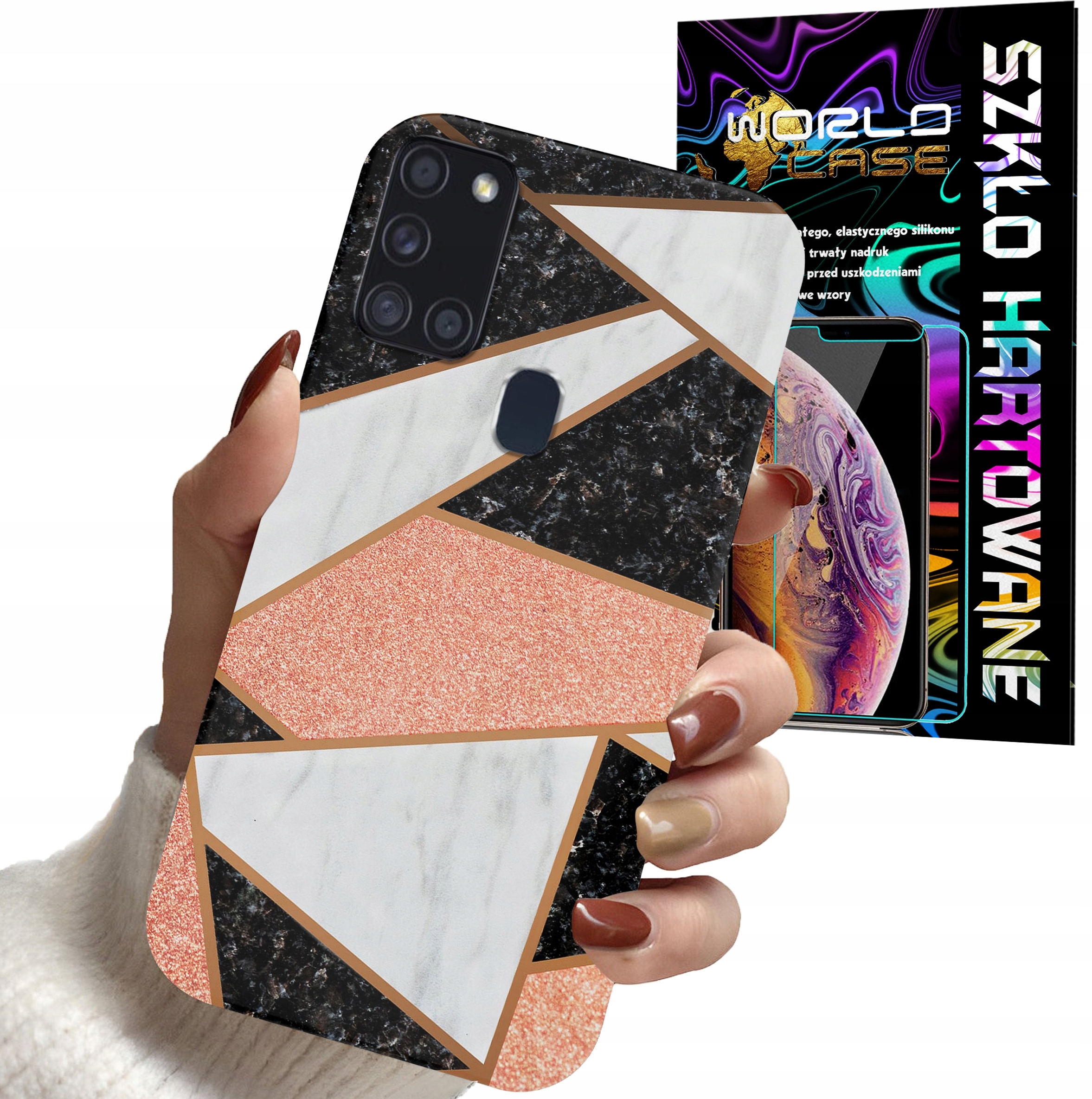 ETUI DO SAMSUNG A21s - ELEGANCKIE MODNE WZORY DLA KOBIET + SZKŁO