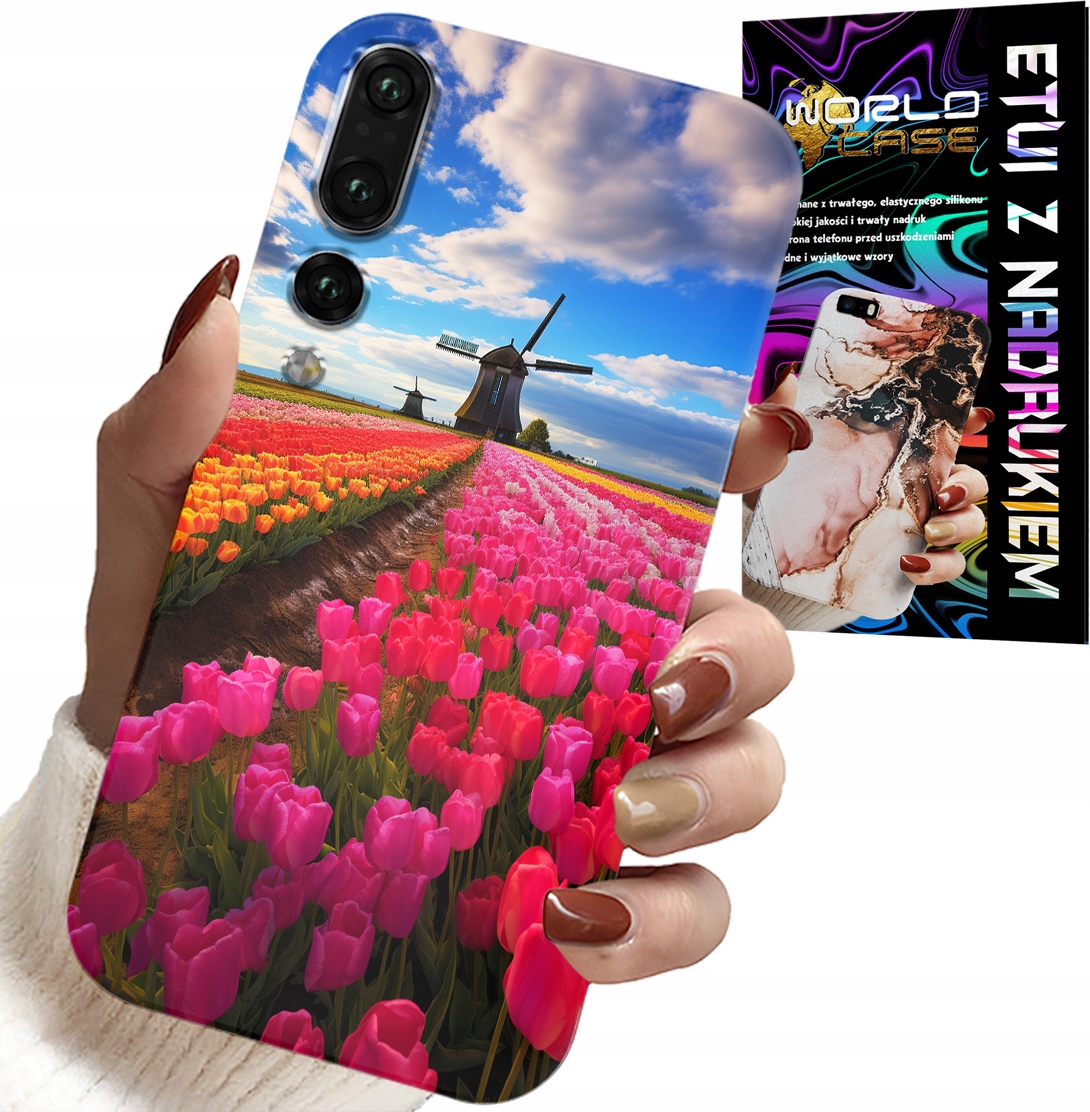 ETUI DO HUAWEI P20 PLUS - POLE KOLOROWYCH TULIPANÓW, TULIPAN, CASE