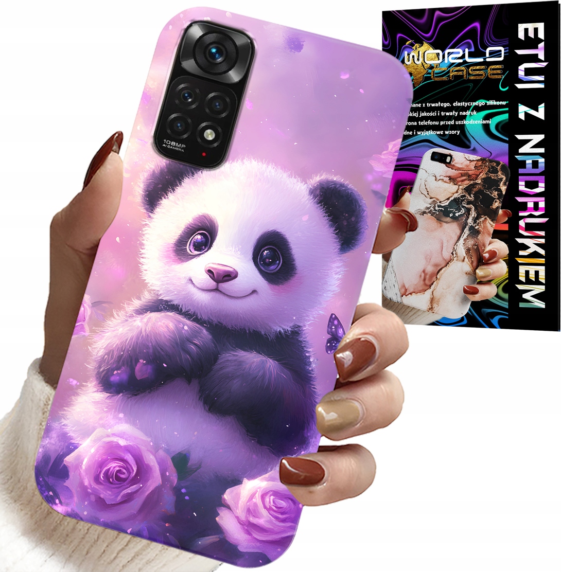 ETUI DO XIAOMI NOTE 11 / 11S - SŁODKA PANDA WZORY DLA DZIECI + SZKŁO