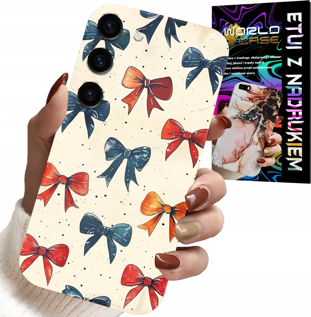 ETUI DO SAMSUNG GALAXY S23 PLUS - KOLOROWE WSTĄŻKI WSTĄŻKA MODNE WZORY