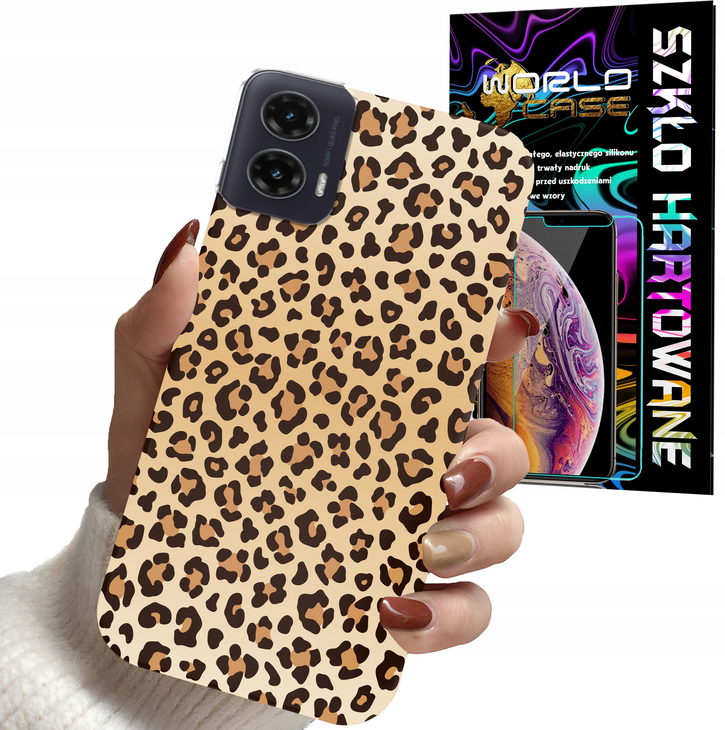 ETUI DO MOTOROLA MOTO G35 - PANTERKA WZORKI MODNE WZORY DLA KOBIET + SZKŁO