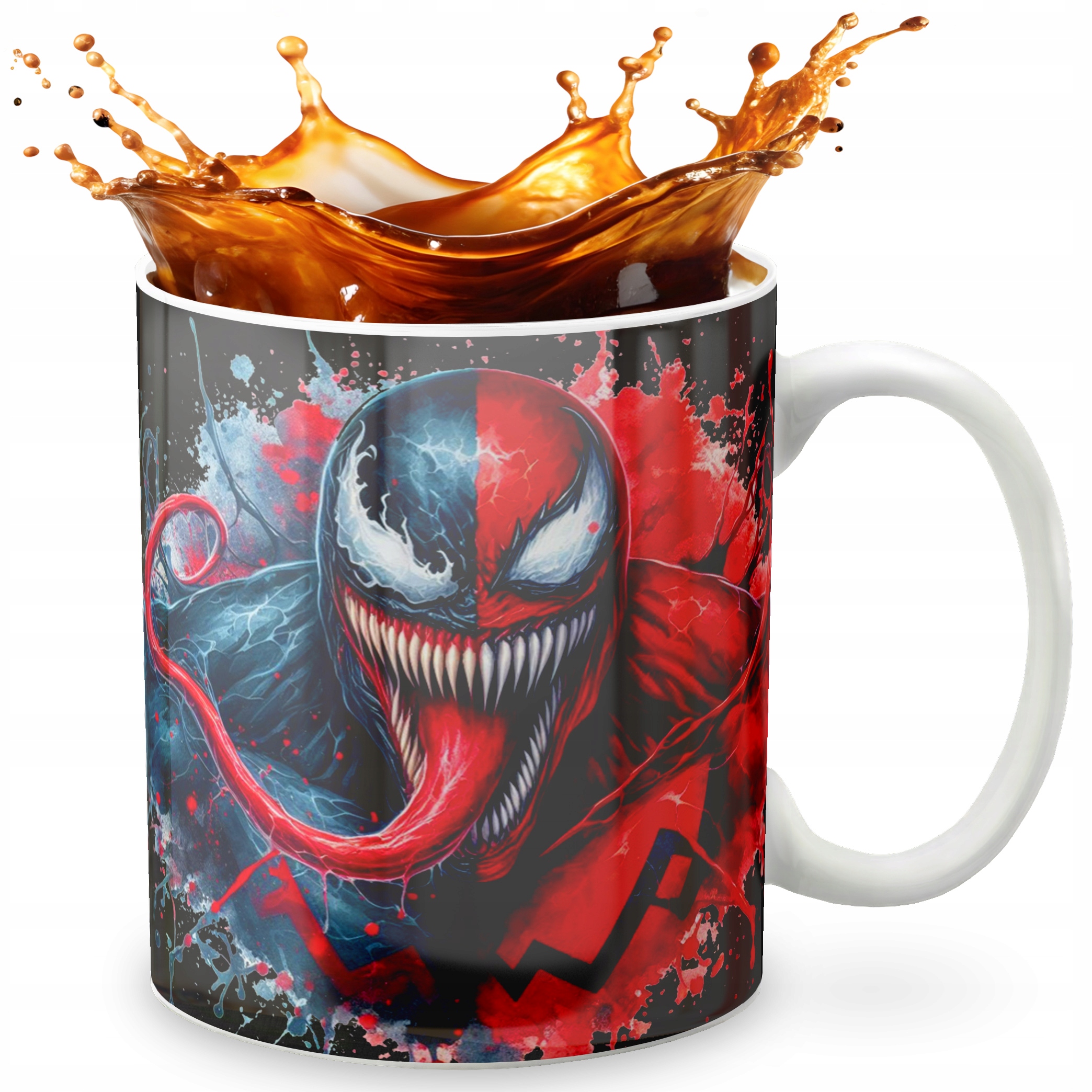 KUBEK 330ml GRAFIKA PREZENT ŚWIĘTA WZÓR - FILM SPIDER MAN VENOM + IMIĘ