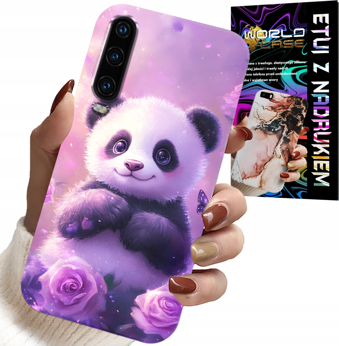 ETUI DO HUAWEI P30 - SŁODKA PANDA WZORY DLA DZIECI + SZKŁO