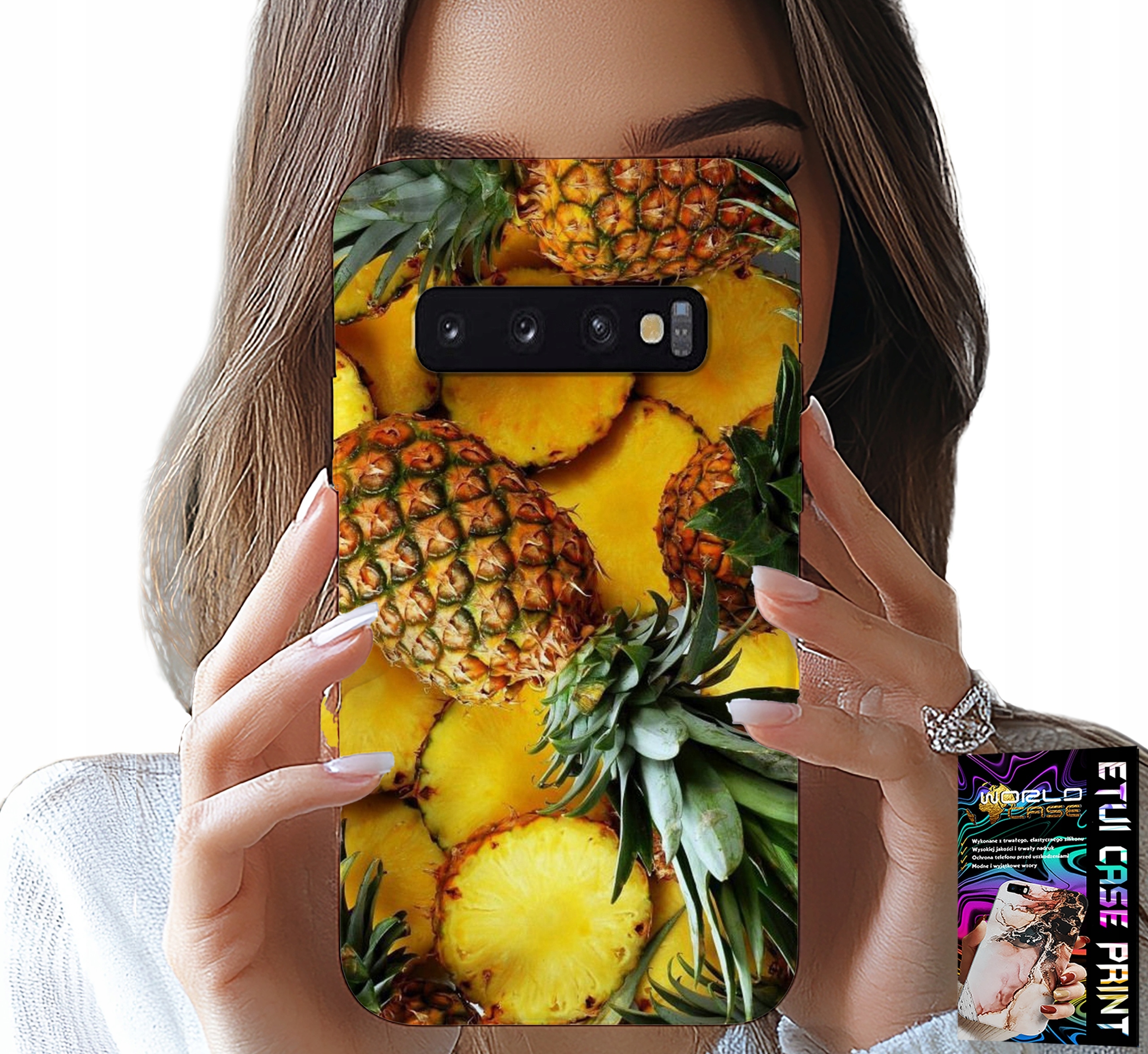 ETUI DO SAMSUNG GALAXY S10 - ANANAS OWOCOWY CASE OBUDOWA + FOLIA
