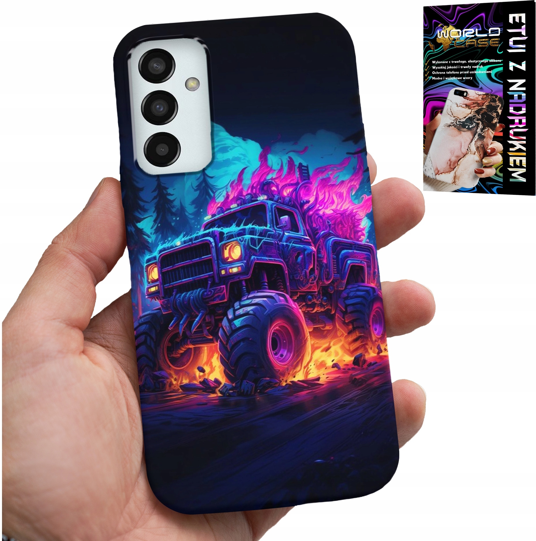 ETUI DO SAMSUNG GALAXY M23 - MONSTERTRUCK MEGA CIĘŻARÓWKA WZORY CASE