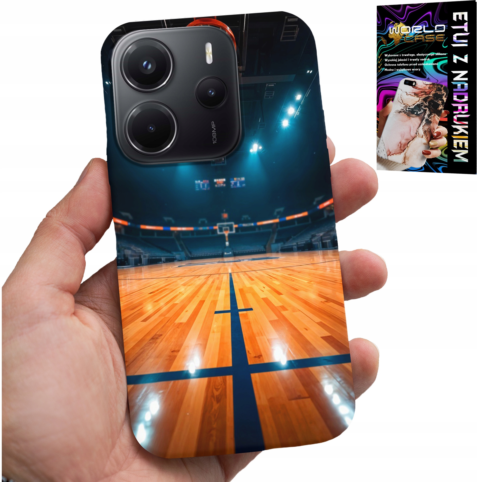 ETUI DO XIAOMI NOTE 14 4G - KOSZYKÓWKA NBA BOISKO, KOSZ FAN WZORY