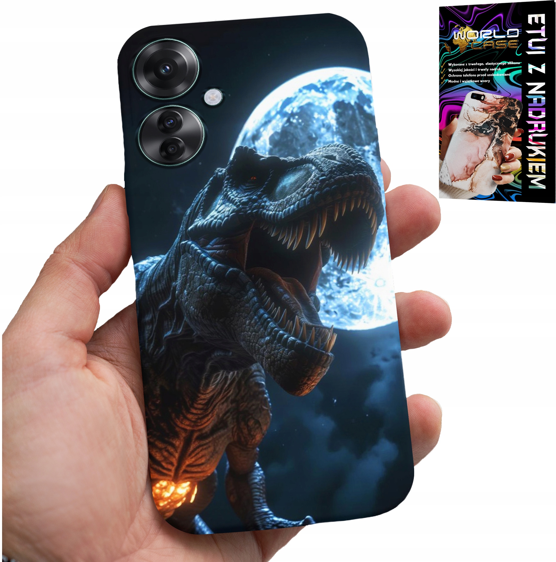 ETUI DO OPPO RENO11 F 5G - DINO DINOZAUR TYRANOZAUR POKROWIEC CASE