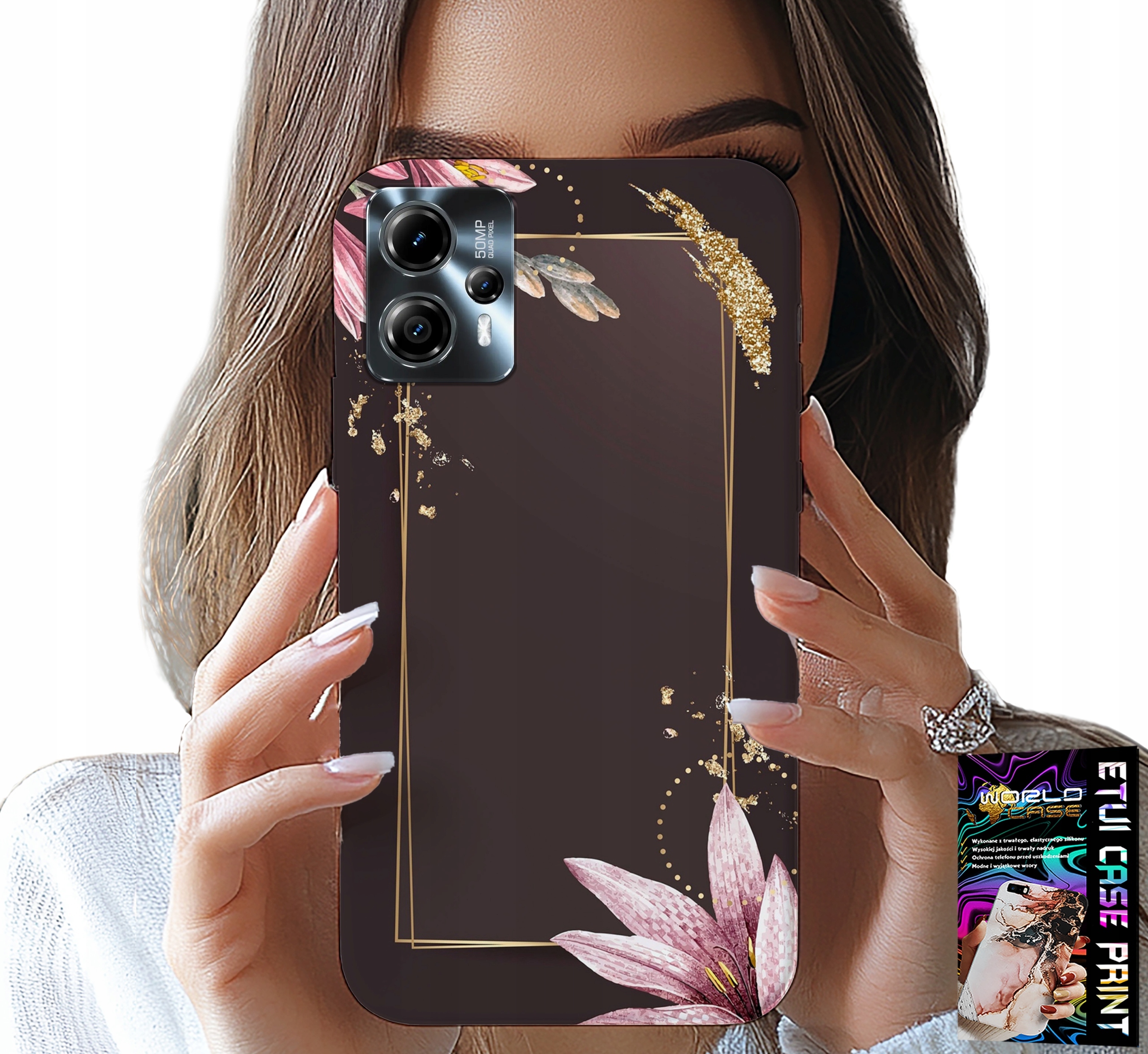 ETUI DO MOTOROLA G13 / G23 - KWIECISTE ELEGANCKIE WZORY OBUDOWA