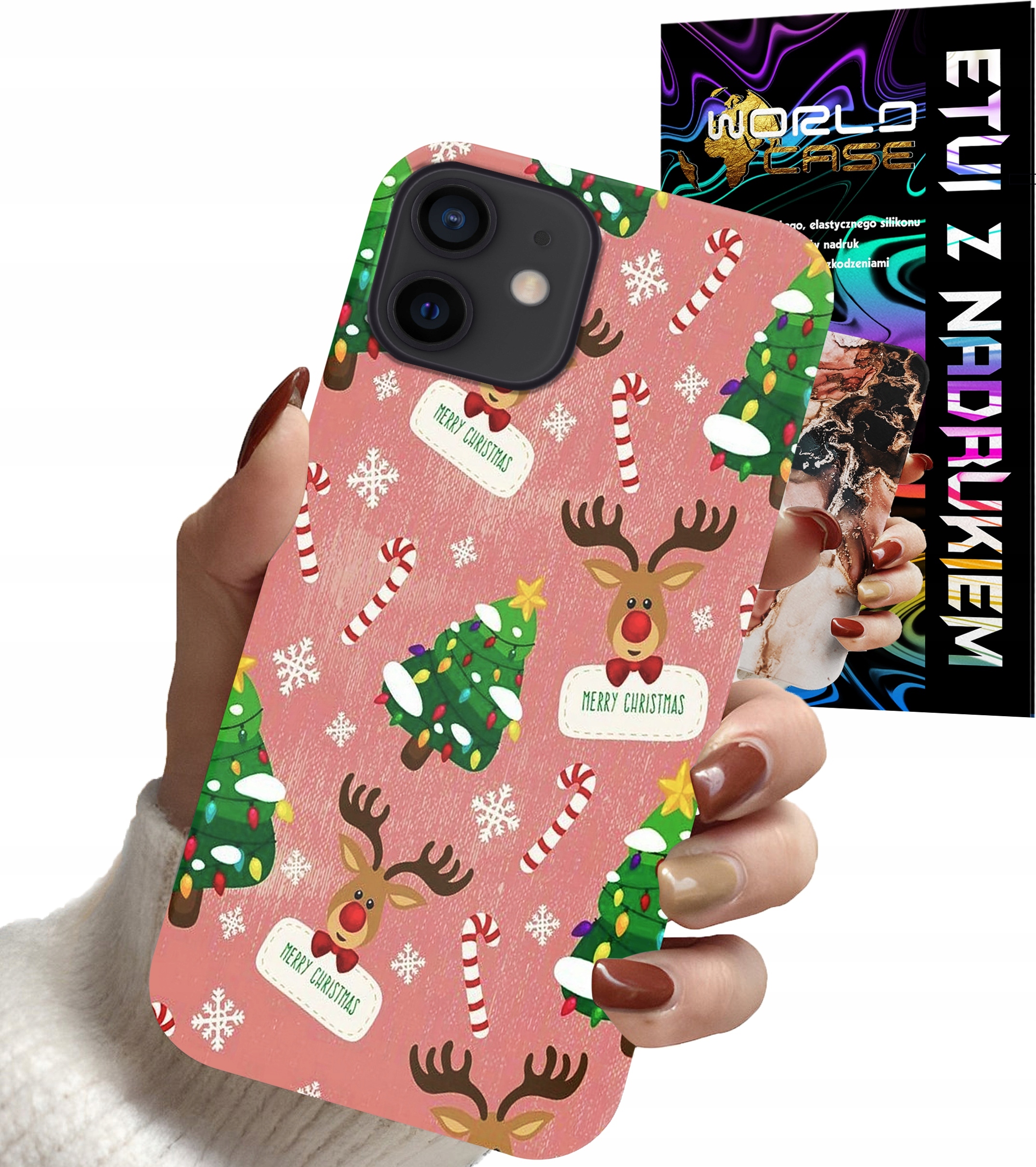 ETUI CASE DO IPHONE 11 - ŚWIĄTECZNE WZORY NA ŚWIĘTA RENIFER