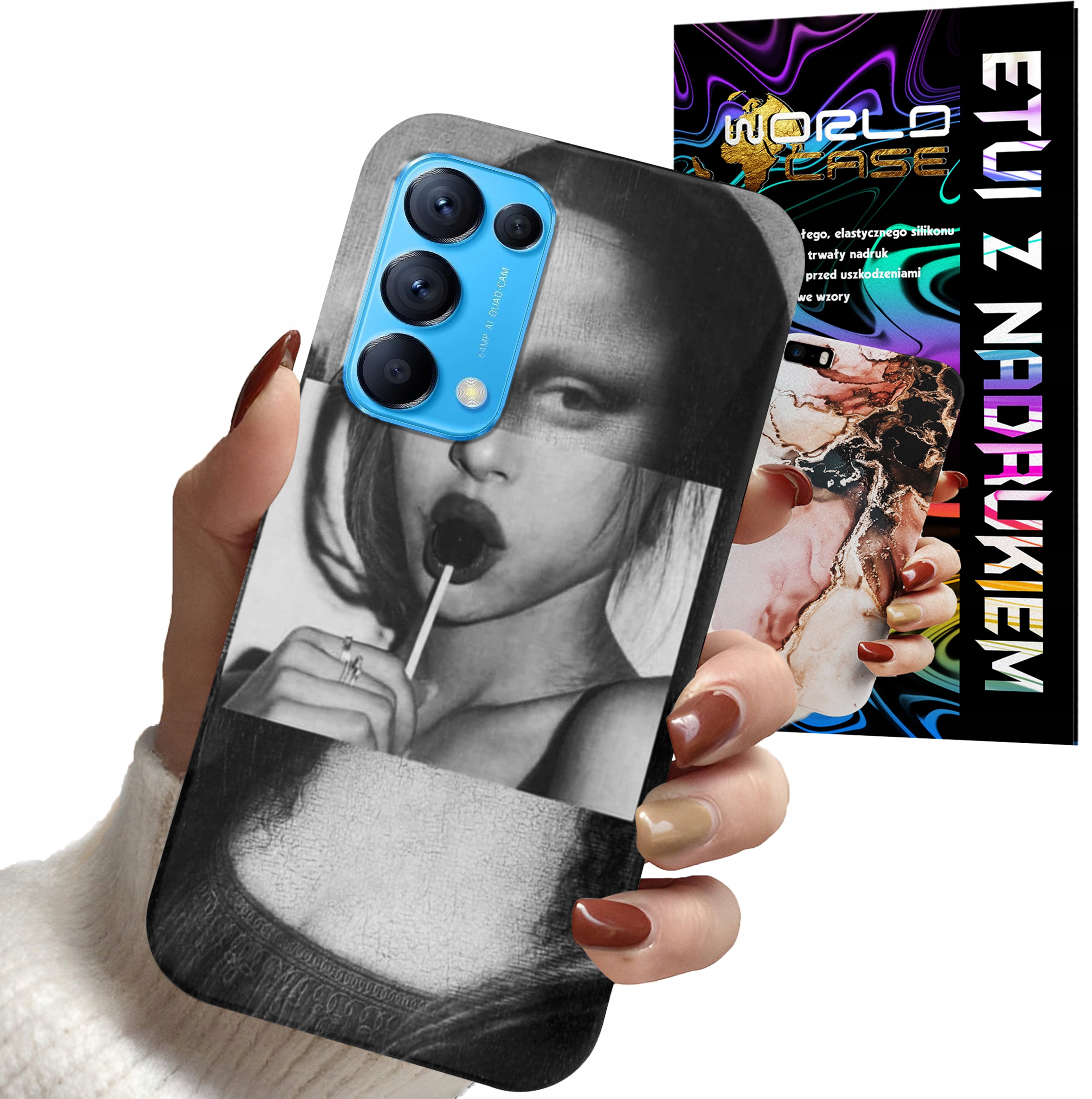 ETUI CASE DO OPPO RENO 5 4G 5G - MONA LISA WZORY DLA KOBIET PLECKI OBUDOWA