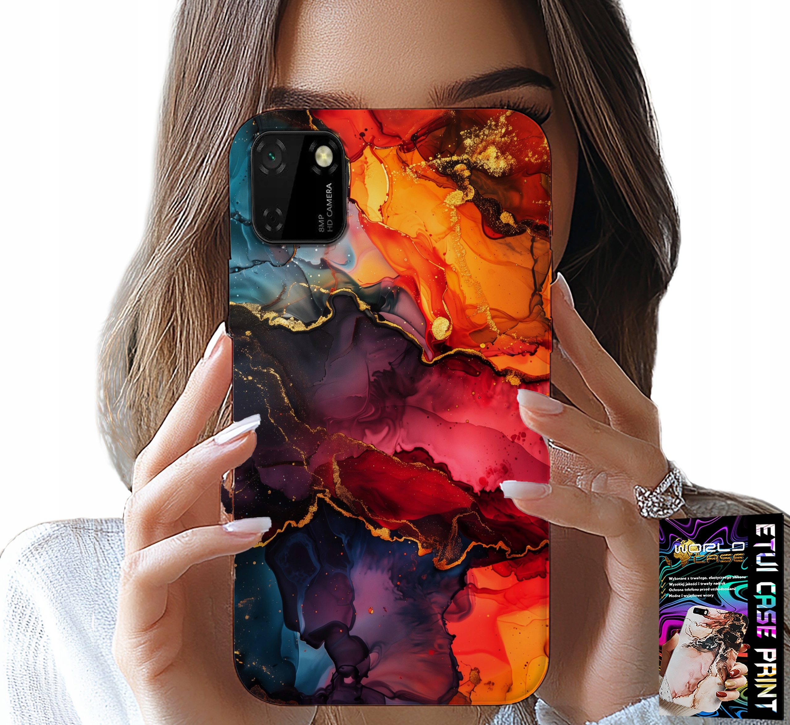 ETUI DO HUAWEI Y5P - KAMIENNE WZORY, OBUDOWA CASE + SZKŁO