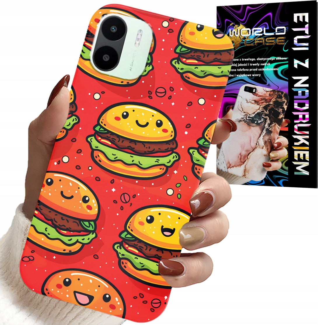 ETUI DO XIAOMI REDMI A2 - SŁODKIE UŚMIECHNIĘTE BURGERY POKROWIEC