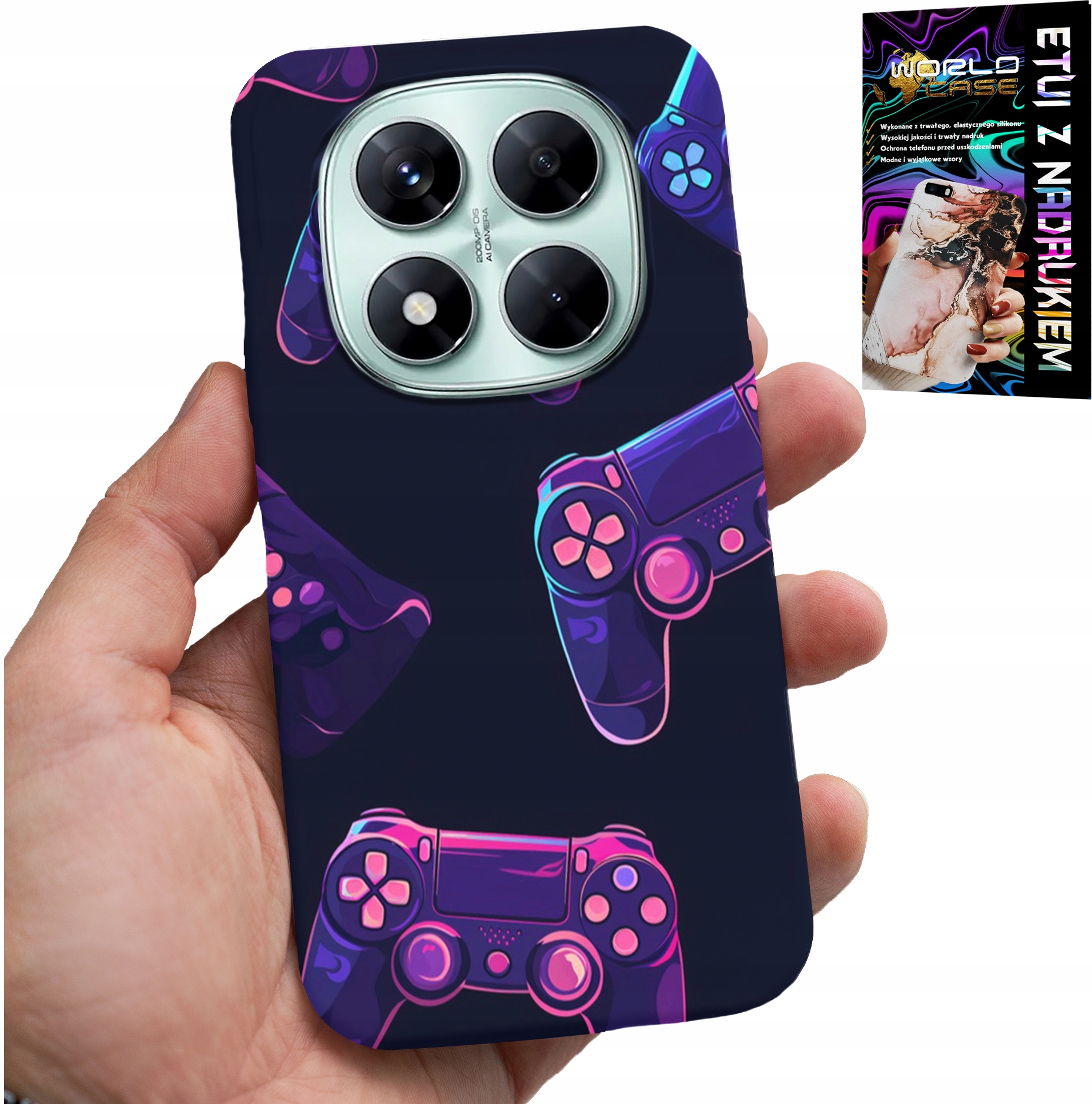 ETUI DO XIAOMI NOTE 14 PRO+ 5G - CASE DLA GRACZA, WZORY Z GIER + SZKŁO