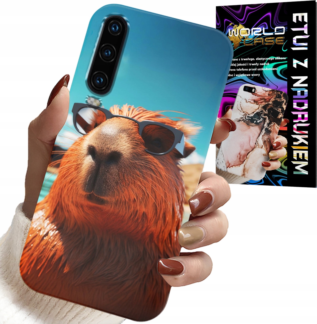 ETUI DO HUAWEI P30 - SŁODKA KAPIBARA, CAPIBARA CASE + SZKŁO