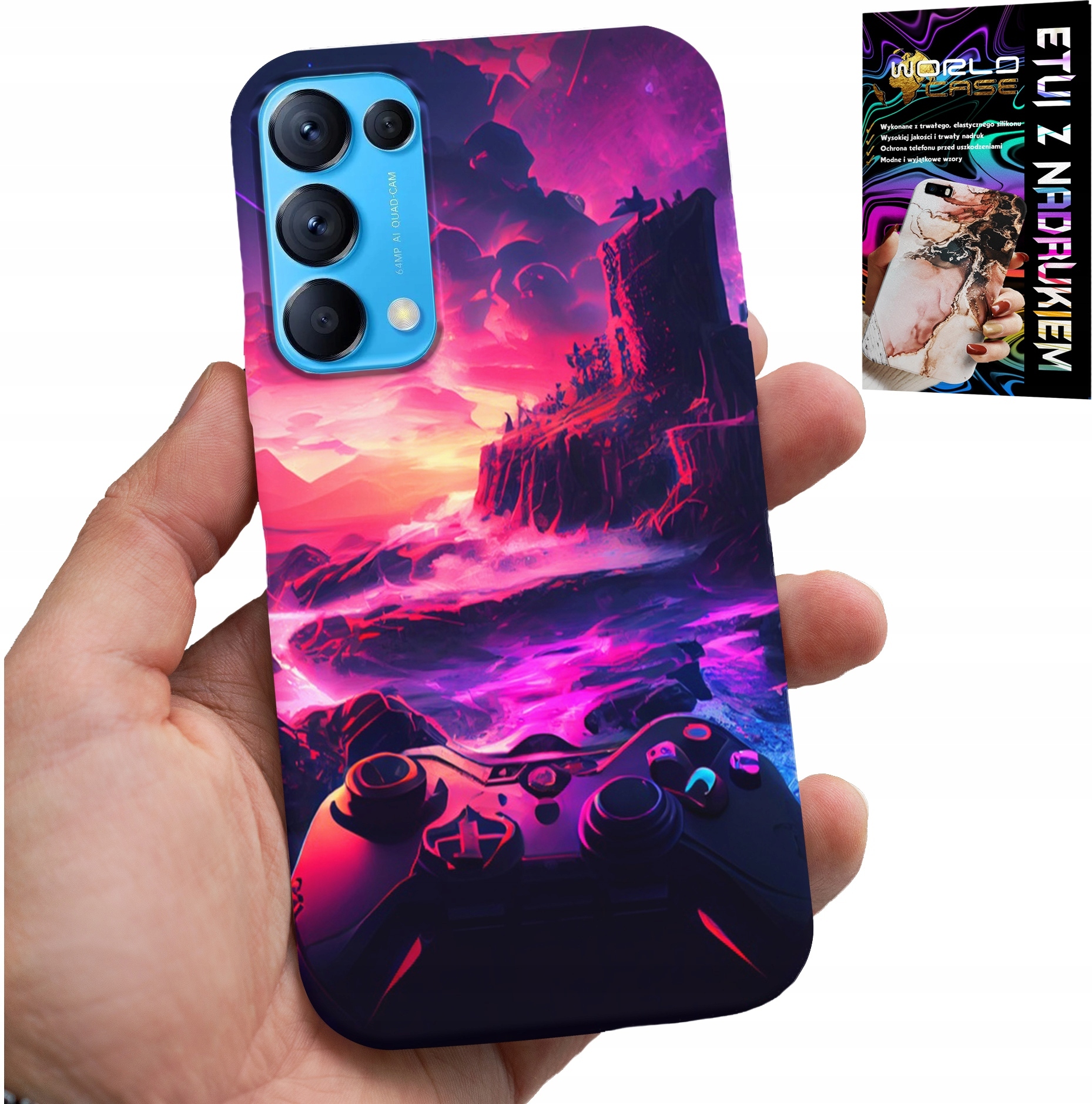 ETUI DO OPPO FIND X3 LITE - CASE DLA GRACZA, WZORY Z GIER, PREZENT